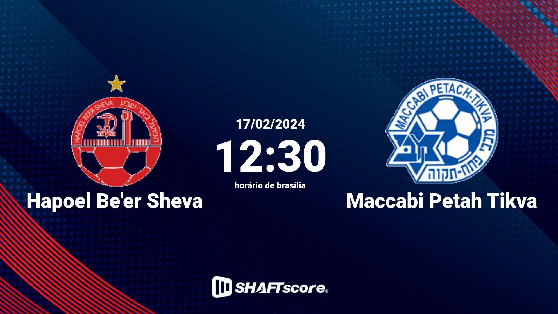 Estatísticas do jogo Hapoel Be'er Sheva vs Maccabi Petah Tikva 17.02 12:30