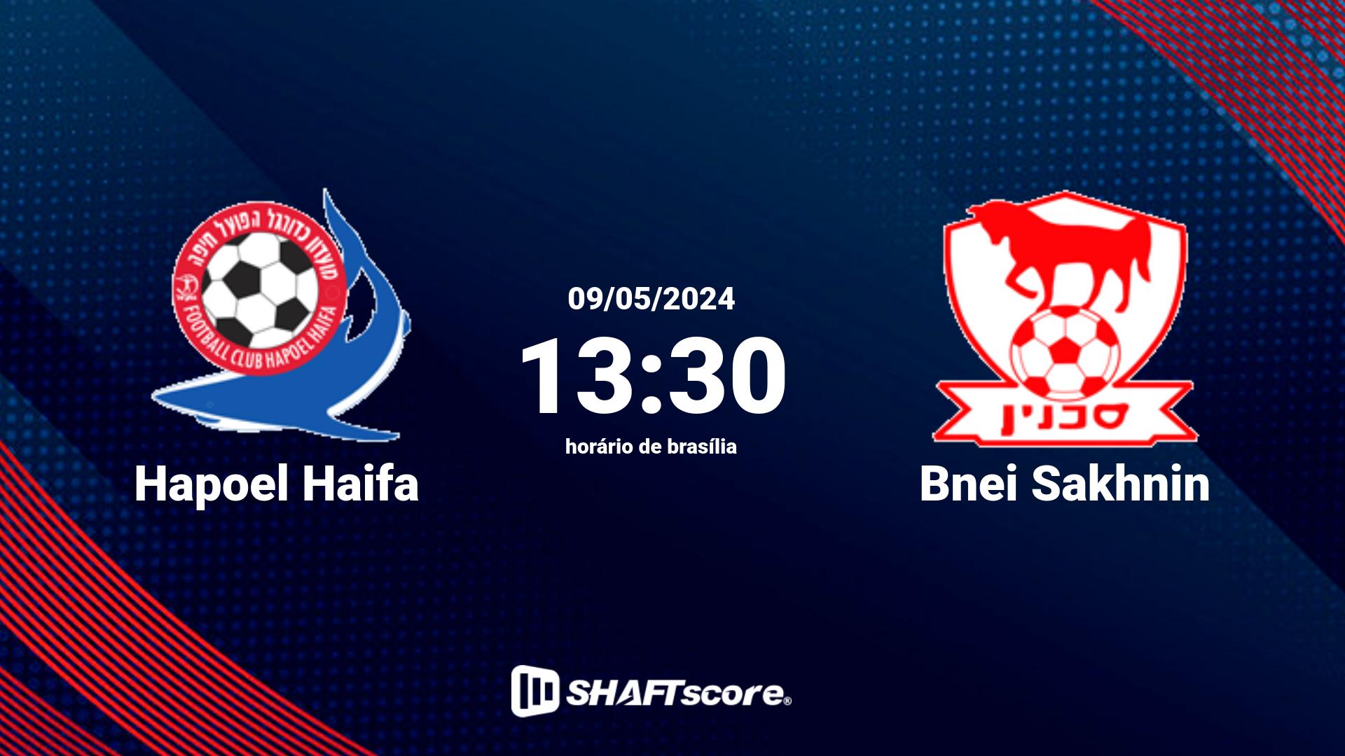 Estatísticas do jogo Hapoel Haifa vs Bnei Sakhnin 09.05 13:30