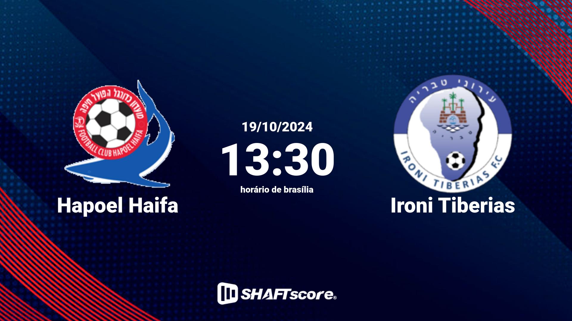 Estatísticas do jogo Hapoel Haifa vs Ironi Tiberias 19.10 13:30