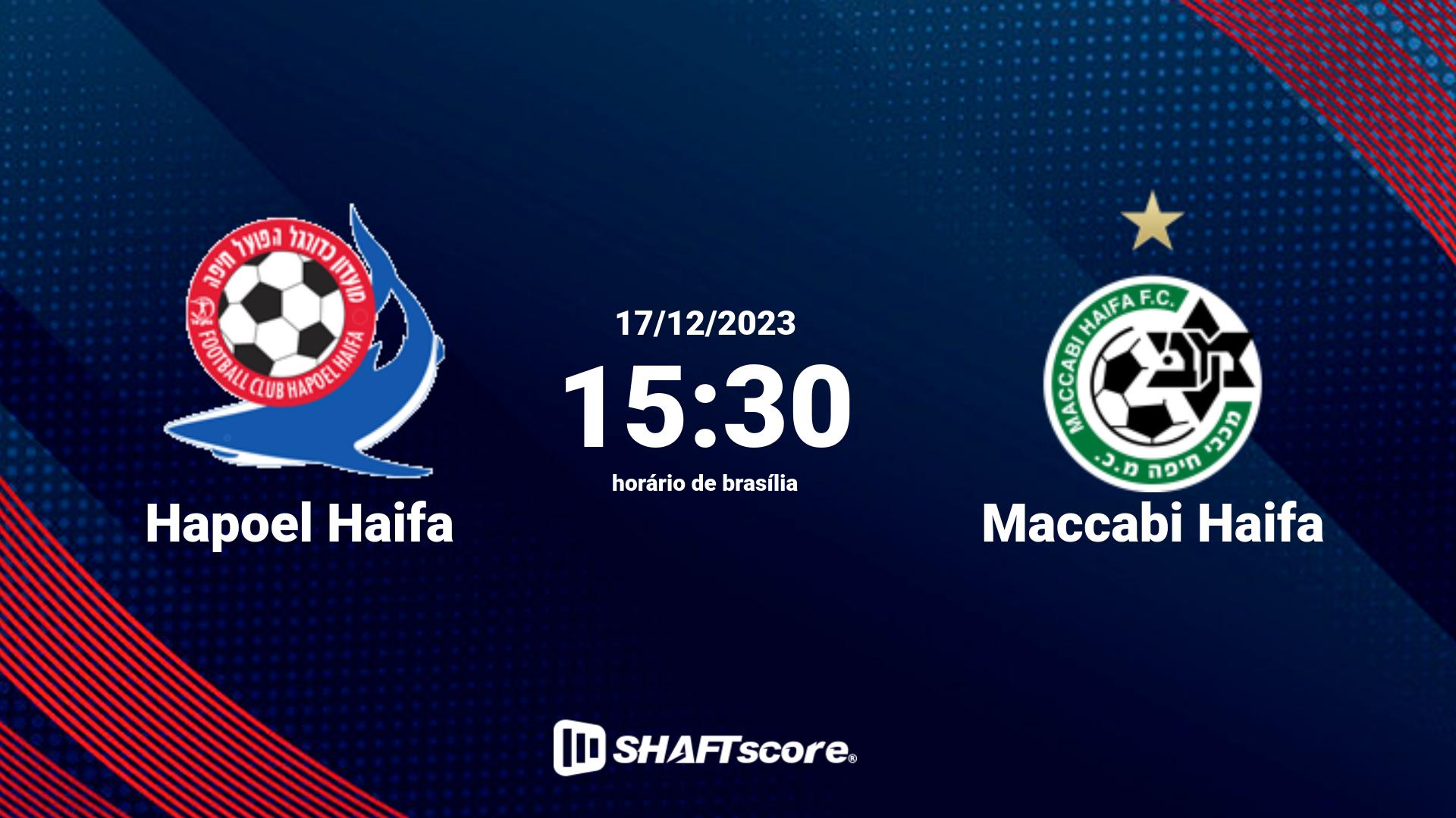 Estatísticas do jogo Hapoel Haifa vs Maccabi Haifa 17.12 15:30