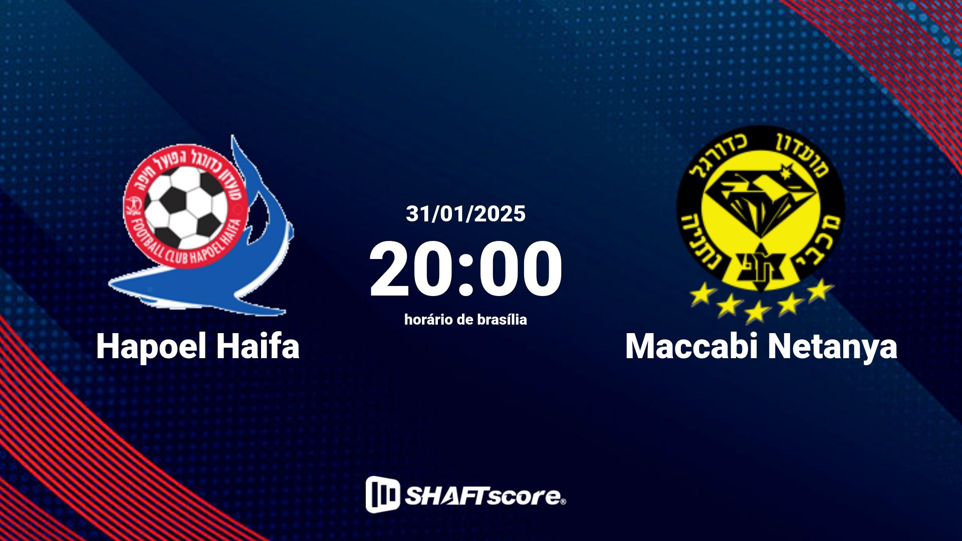 Estatísticas do jogo Hapoel Haifa vs Maccabi Netanya 31.01 20:00