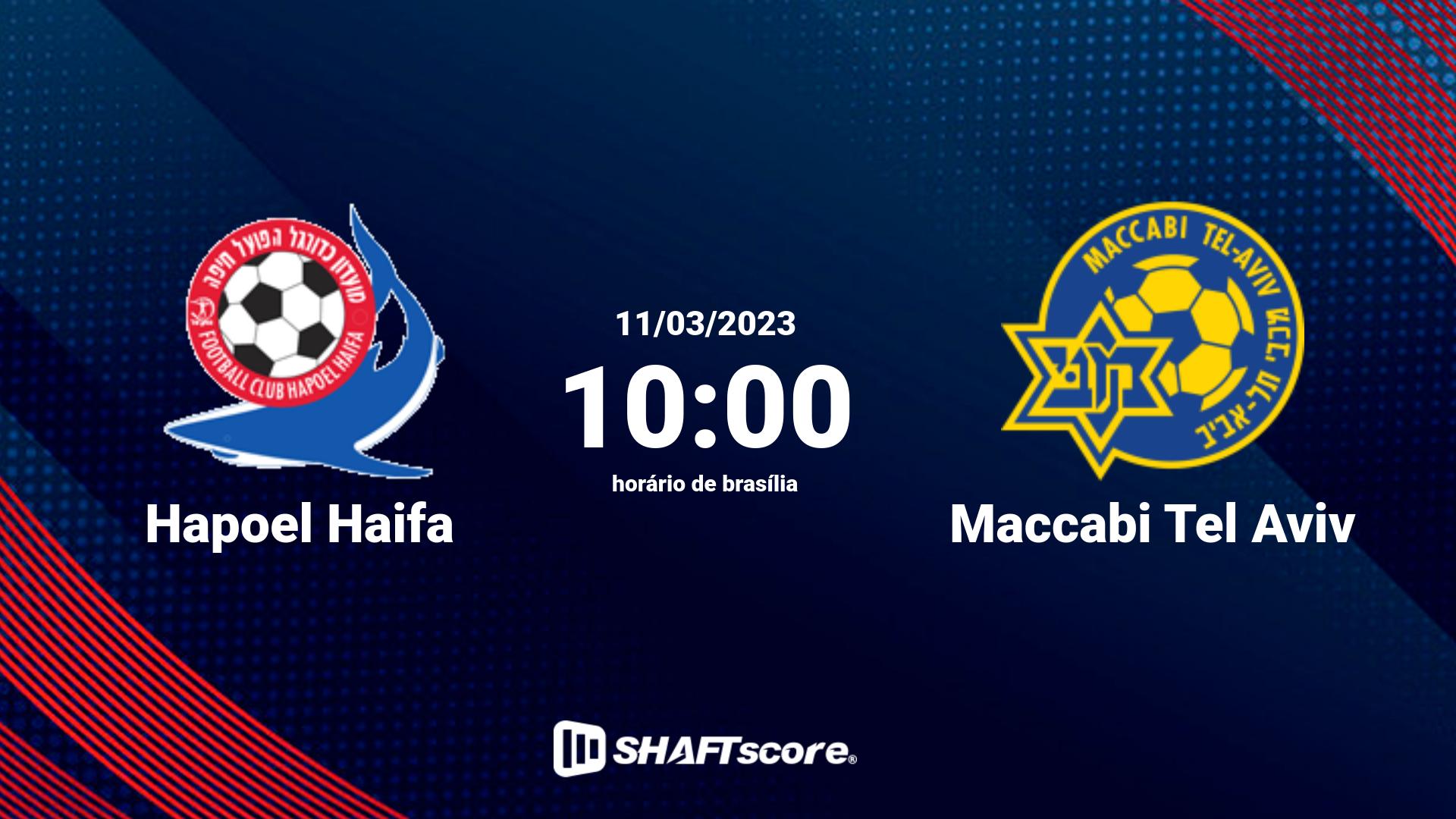 Estatísticas do jogo Hapoel Haifa vs Maccabi Tel Aviv 11.03 10:00