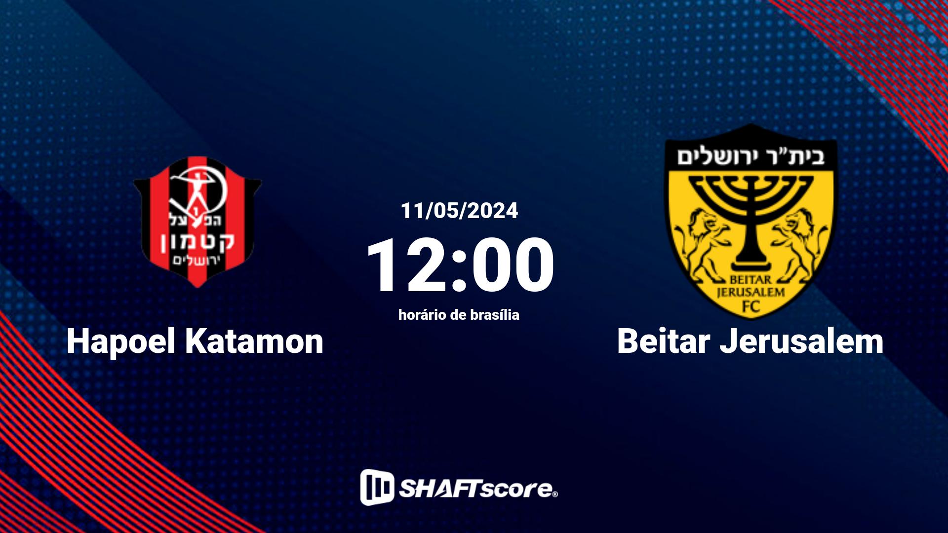 Estatísticas do jogo Hapoel Katamon vs Beitar Jerusalem 11.05 12:00