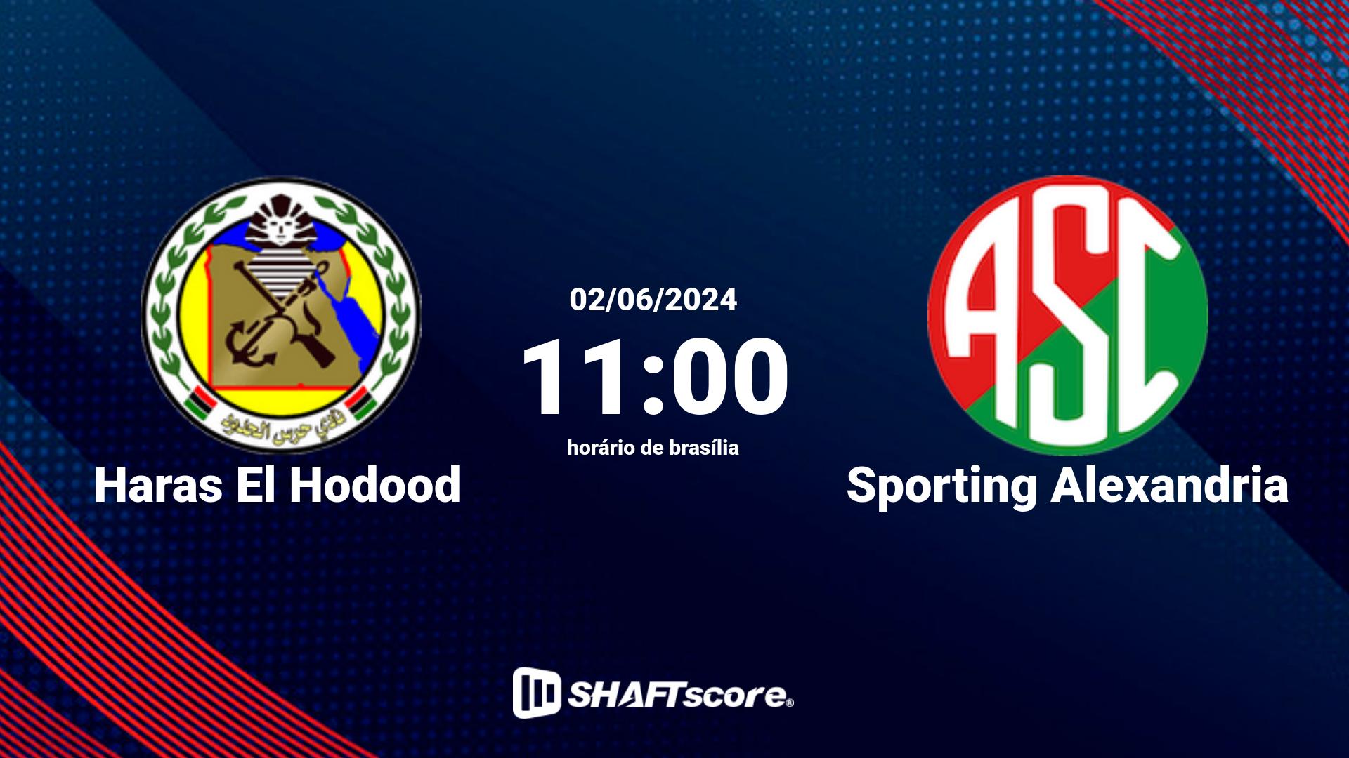 Estatísticas do jogo Haras El Hodood vs Sporting Alexandria 02.06 11:00