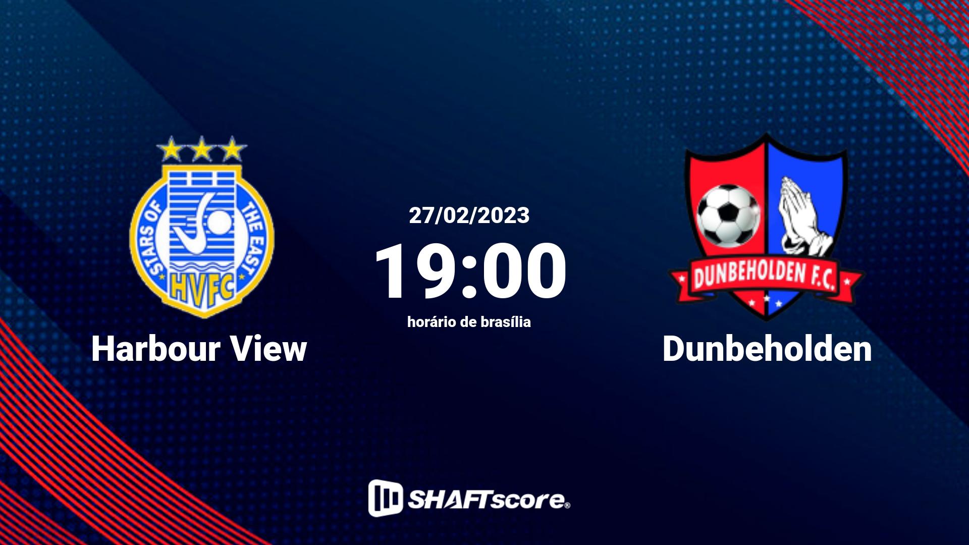 Estatísticas do jogo Harbour View vs Dunbeholden 27.02 19:00