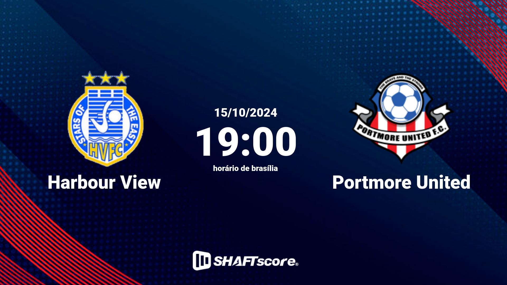 Estatísticas do jogo Harbour View vs Portmore United 15.10 19:00