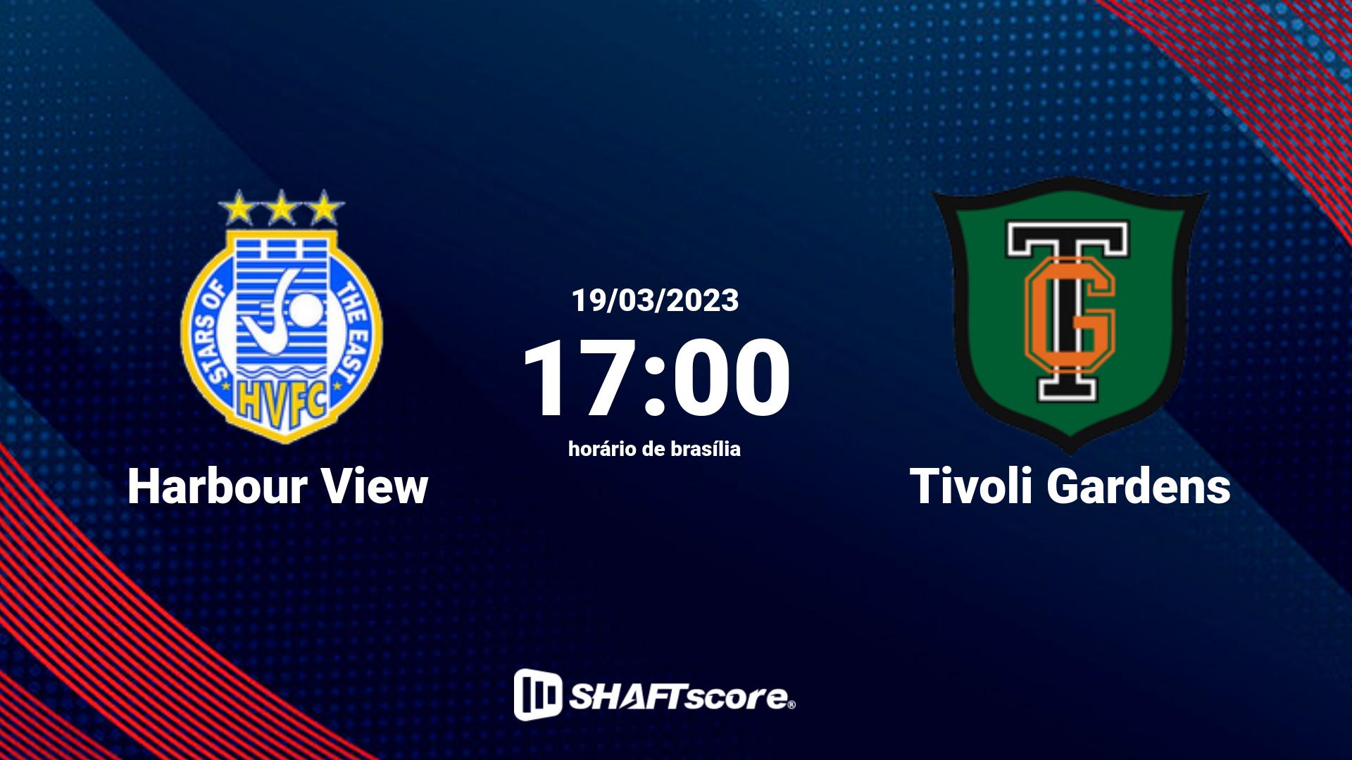 Estatísticas do jogo Harbour View vs Tivoli Gardens 19.03 17:00