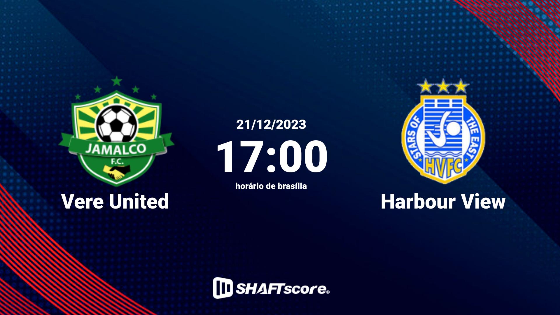 Estatísticas do jogo Harbour View vs Vere United 21.01 17:00