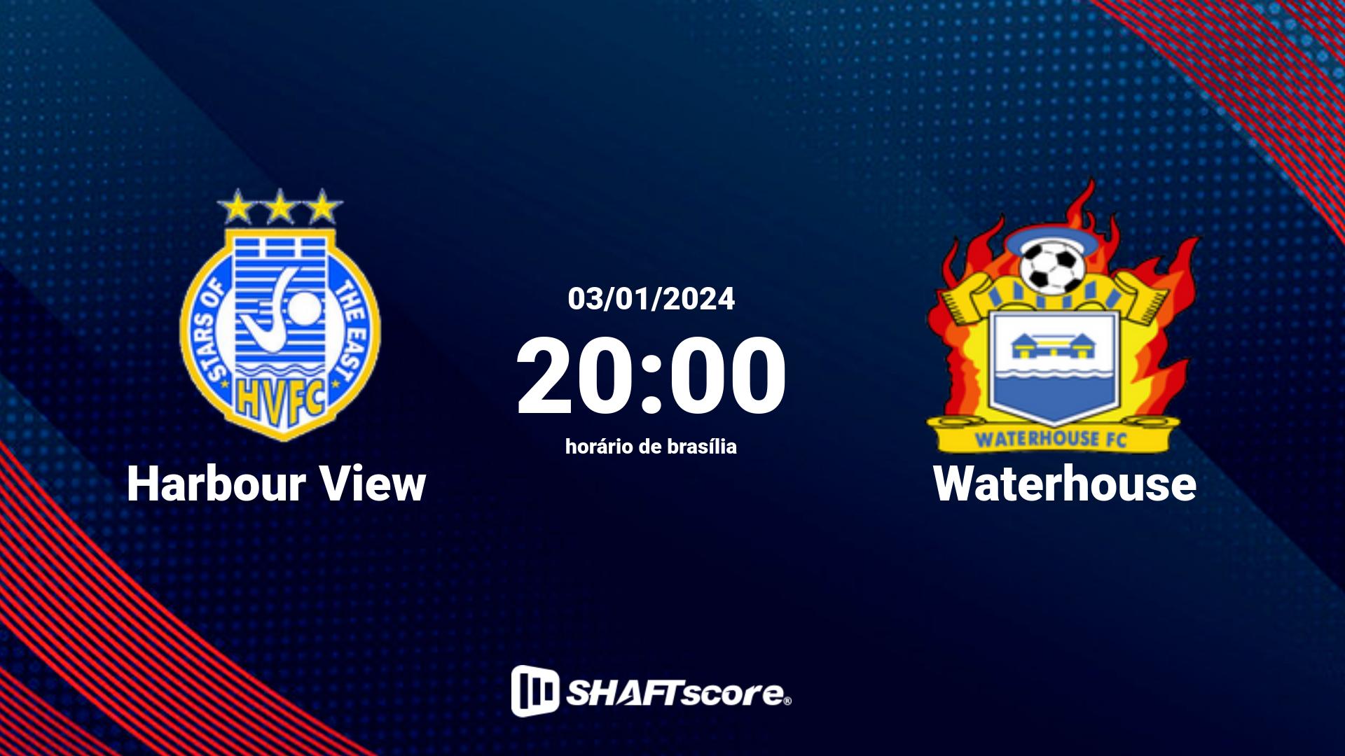 Estatísticas do jogo Harbour View vs Waterhouse 03.01 20:00