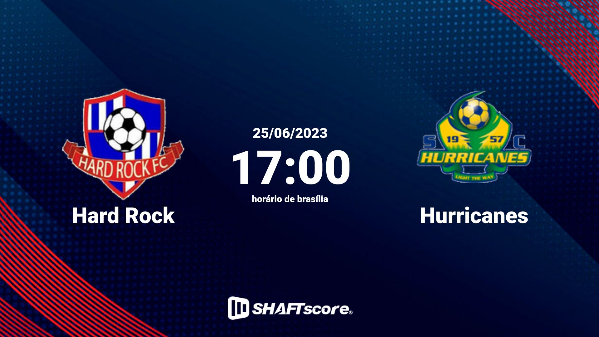 Estatísticas do jogo Hard Rock vs Hurricanes 25.06 17:00