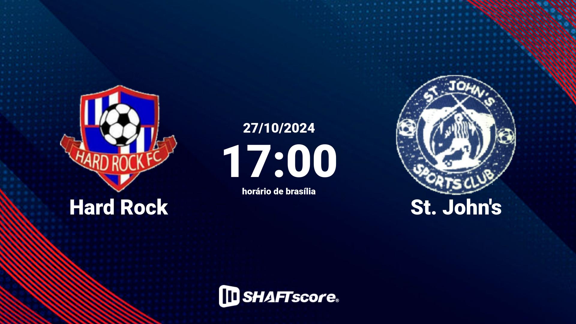 Estatísticas do jogo Hard Rock vs St. John's 27.10 17:00