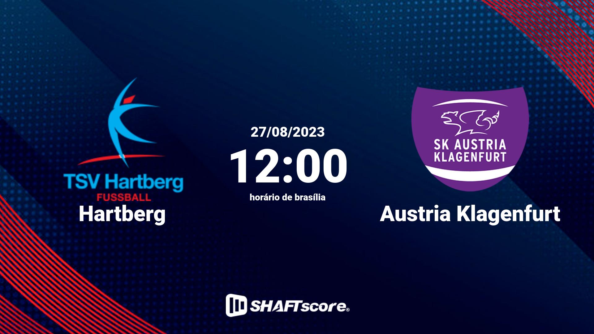 Estatísticas do jogo Hartberg vs Austria Klagenfurt 27.08 12:00