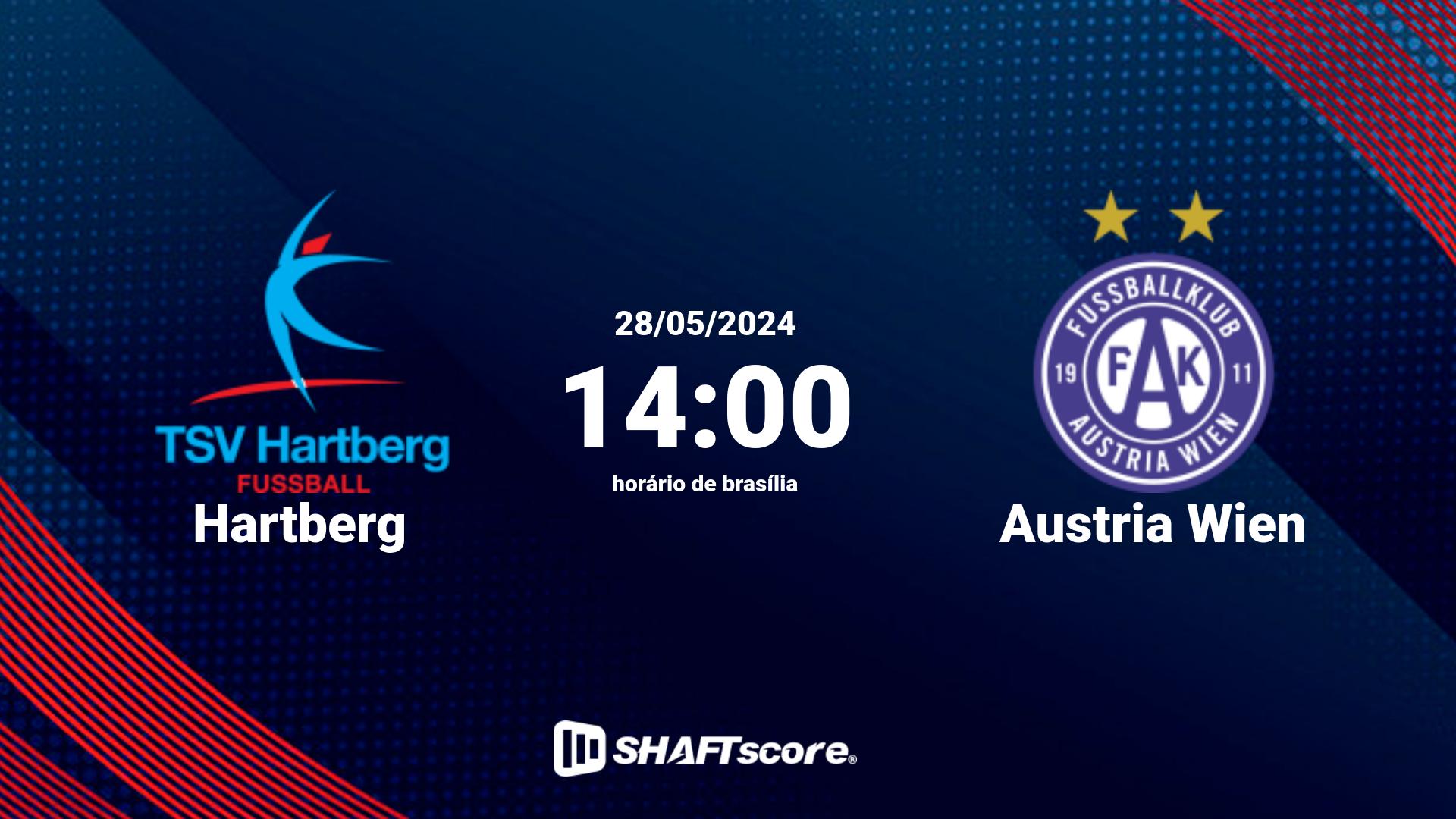 Estatísticas do jogo Hartberg vs Austria Wien 28.05 14:00