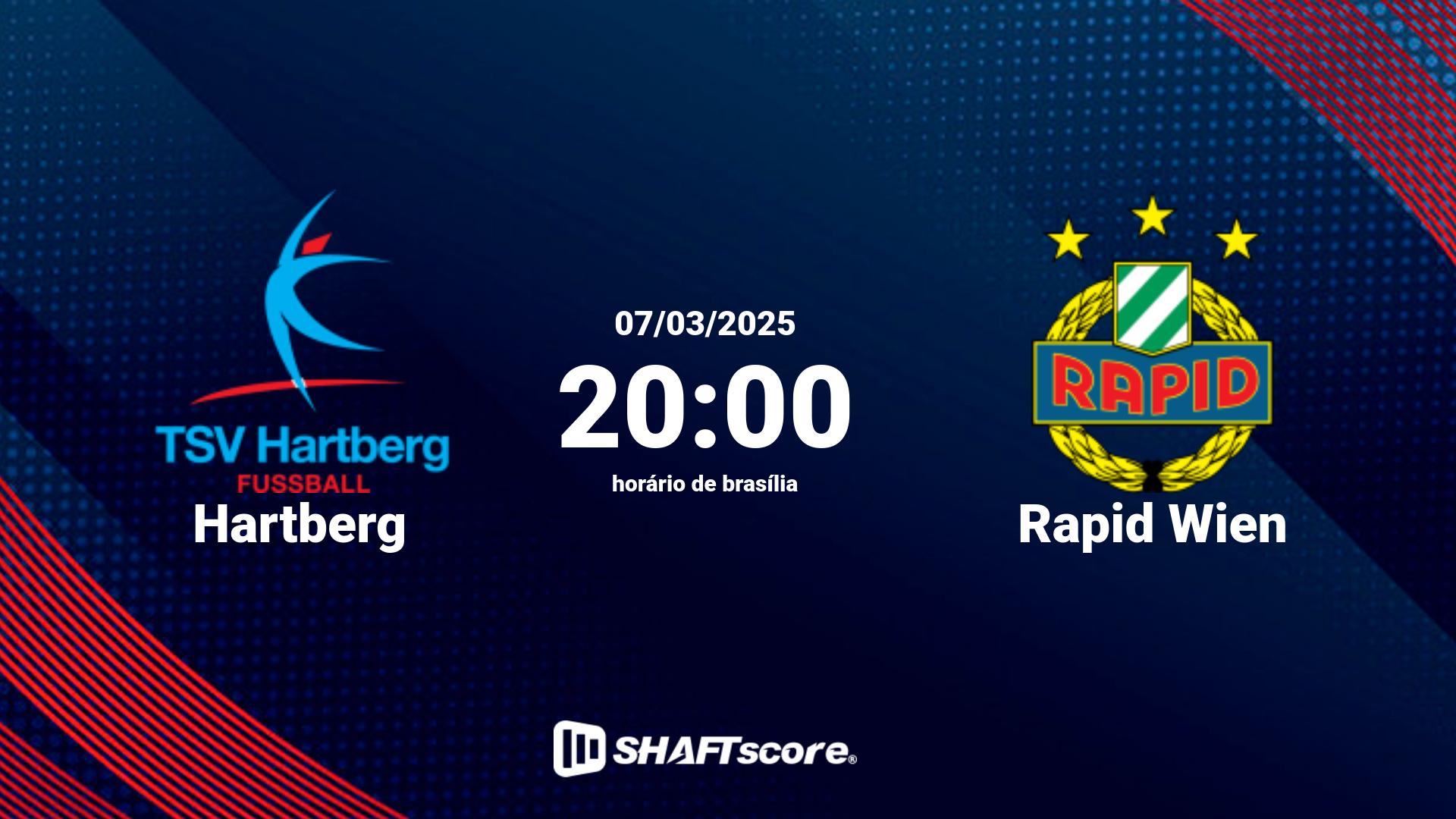 Estatísticas do jogo Hartberg vs Rapid Wien 07.03 20:00