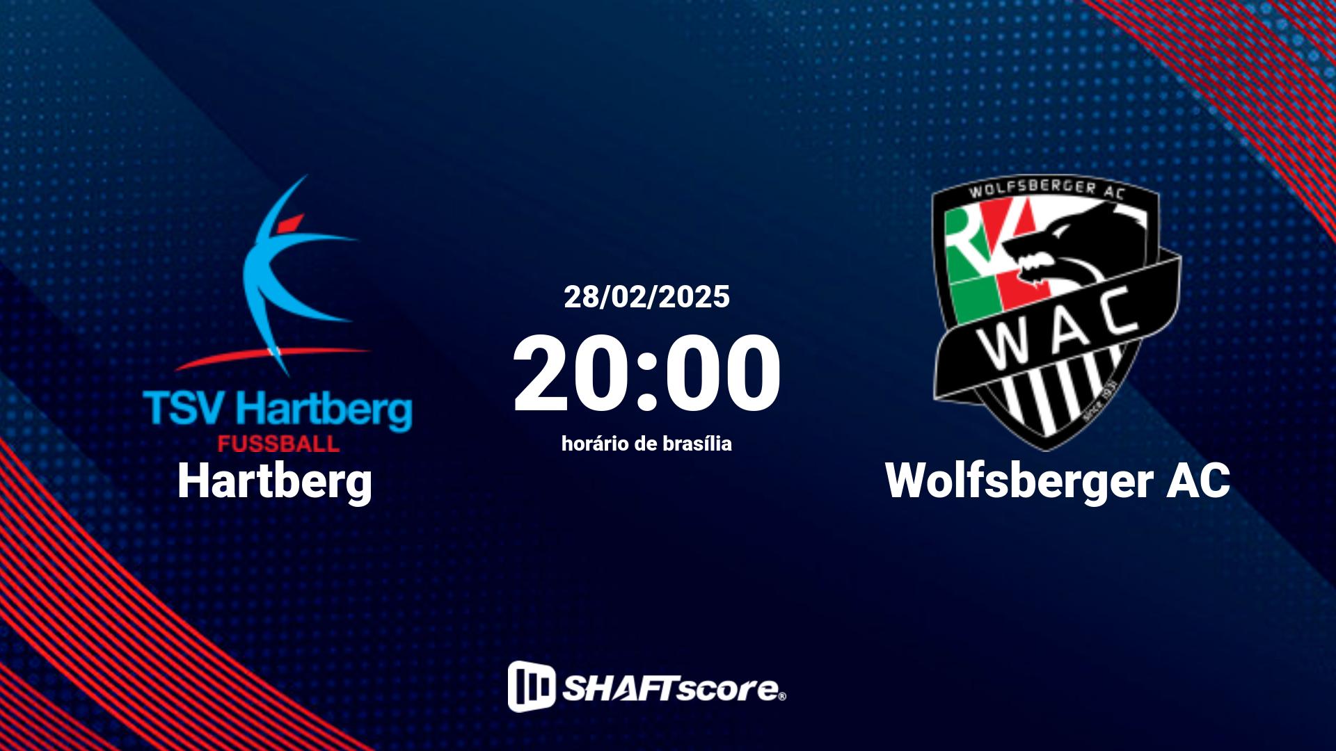 Estatísticas do jogo Hartberg vs Wolfsberger AC 28.02 20:00