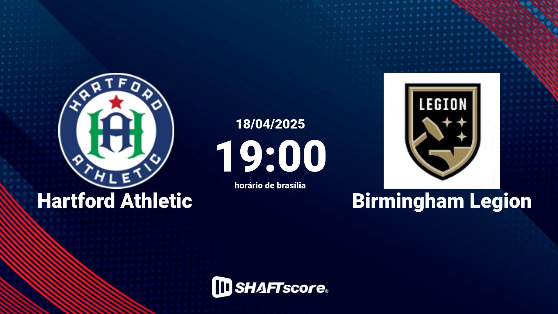 Estatísticas do jogo Hartford Athletic vs Birmingham Legion 18.04 19:00