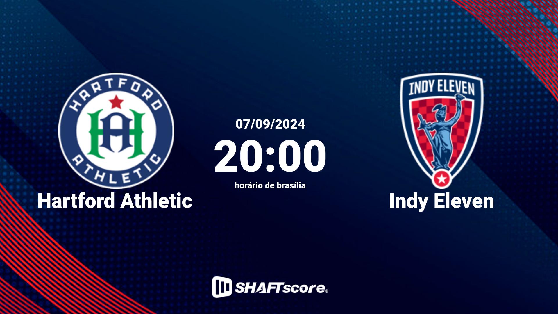 Estatísticas do jogo Hartford Athletic vs Indy Eleven 07.09 20:00