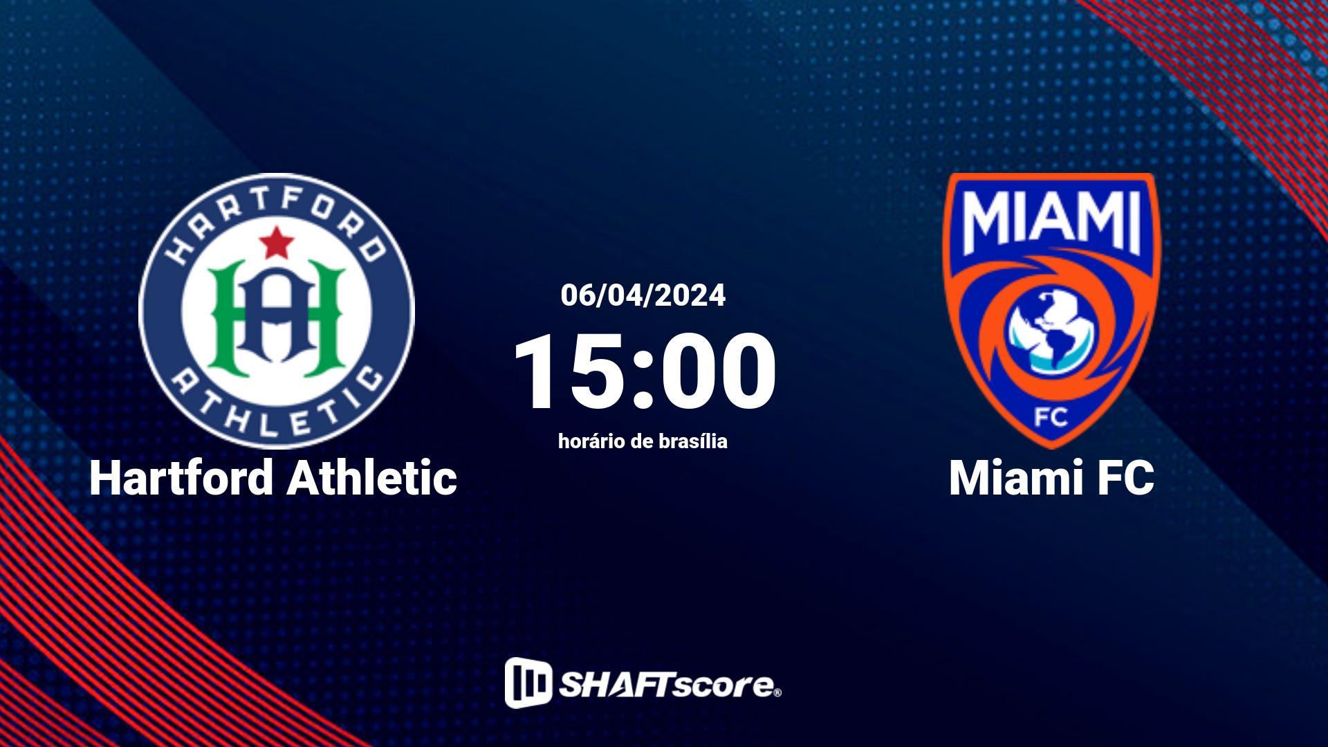 Estatísticas do jogo Hartford Athletic vs Miami FC 06.04 15:00