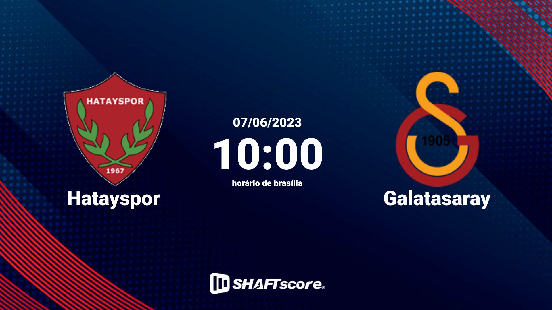 Estatísticas do jogo Hatayspor vs Galatasaray 07.06 10:00