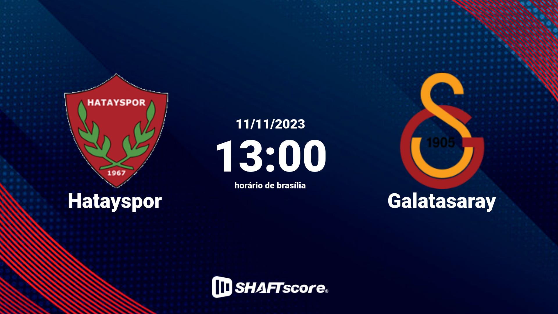 Estatísticas do jogo Hatayspor vs Galatasaray 11.11 13:00