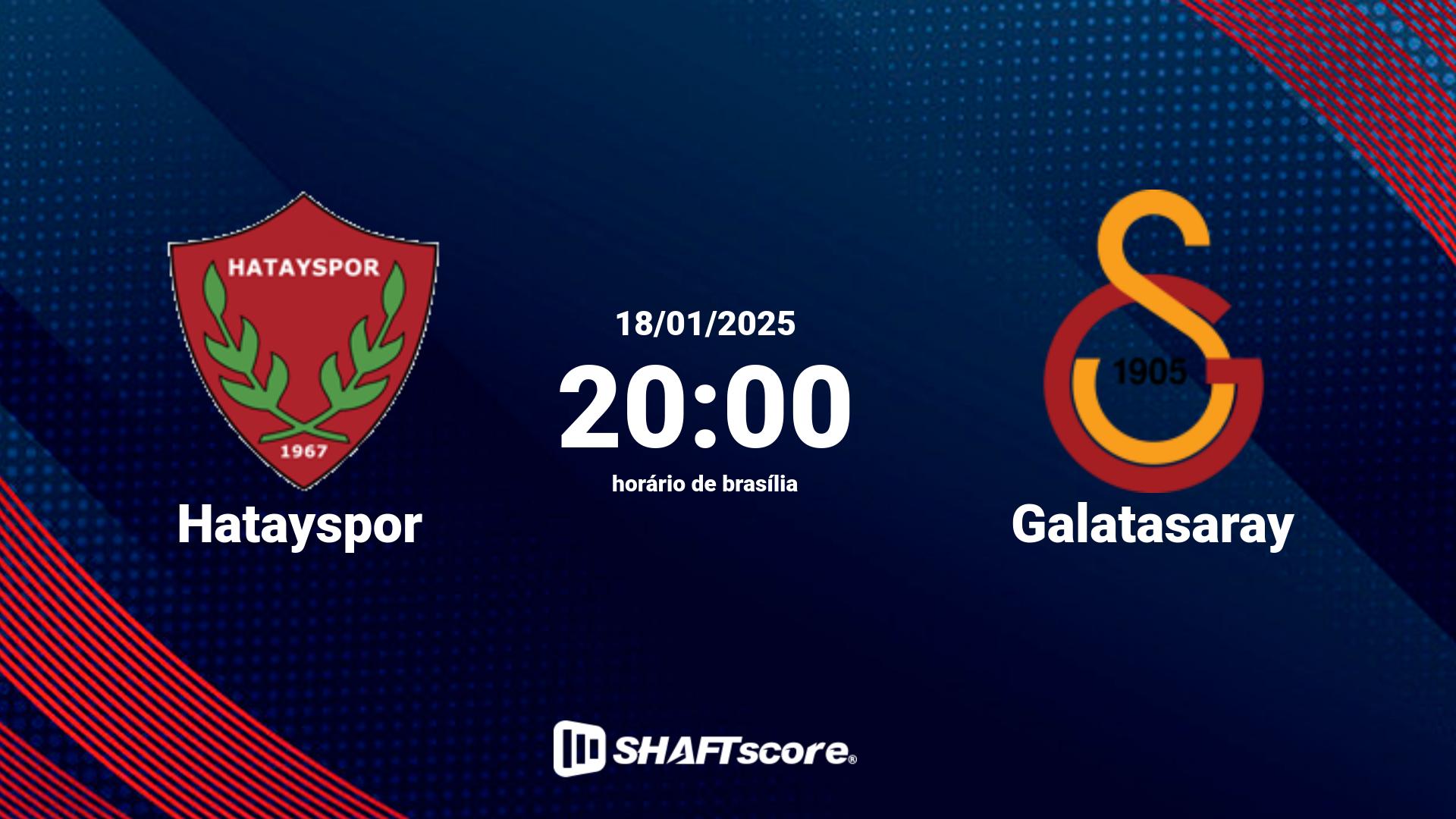 Estatísticas do jogo Hatayspor vs Galatasaray 18.01 20:00