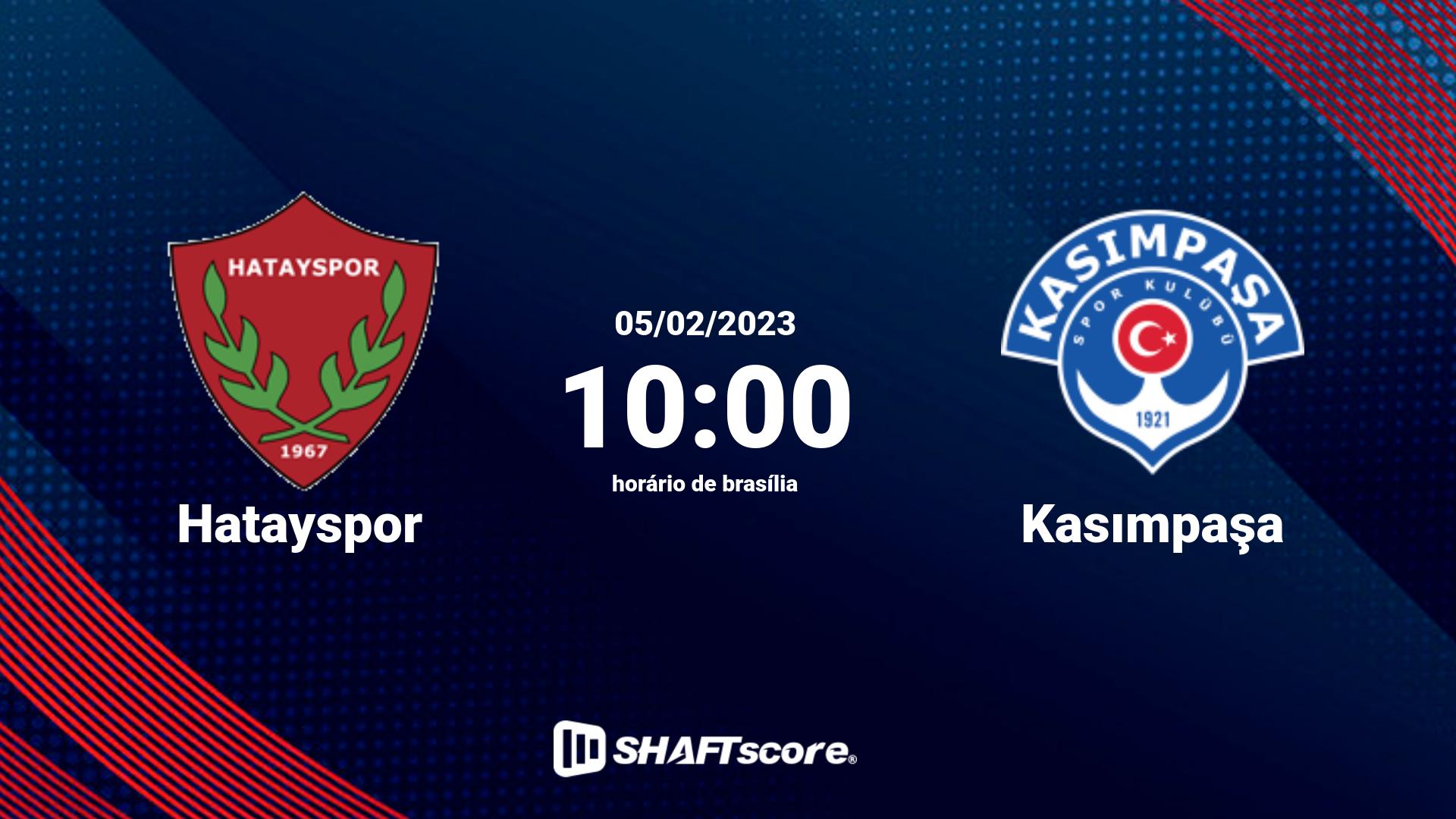 Estatísticas do jogo Hatayspor vs Kasımpaşa 05.02 10:00