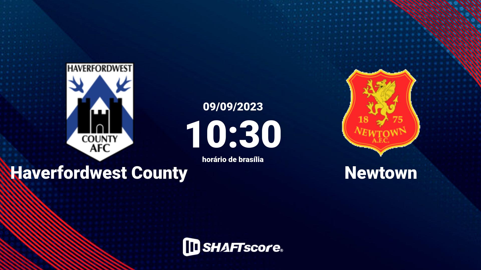 Estatísticas do jogo Haverfordwest County vs Newtown 09.09 10:30