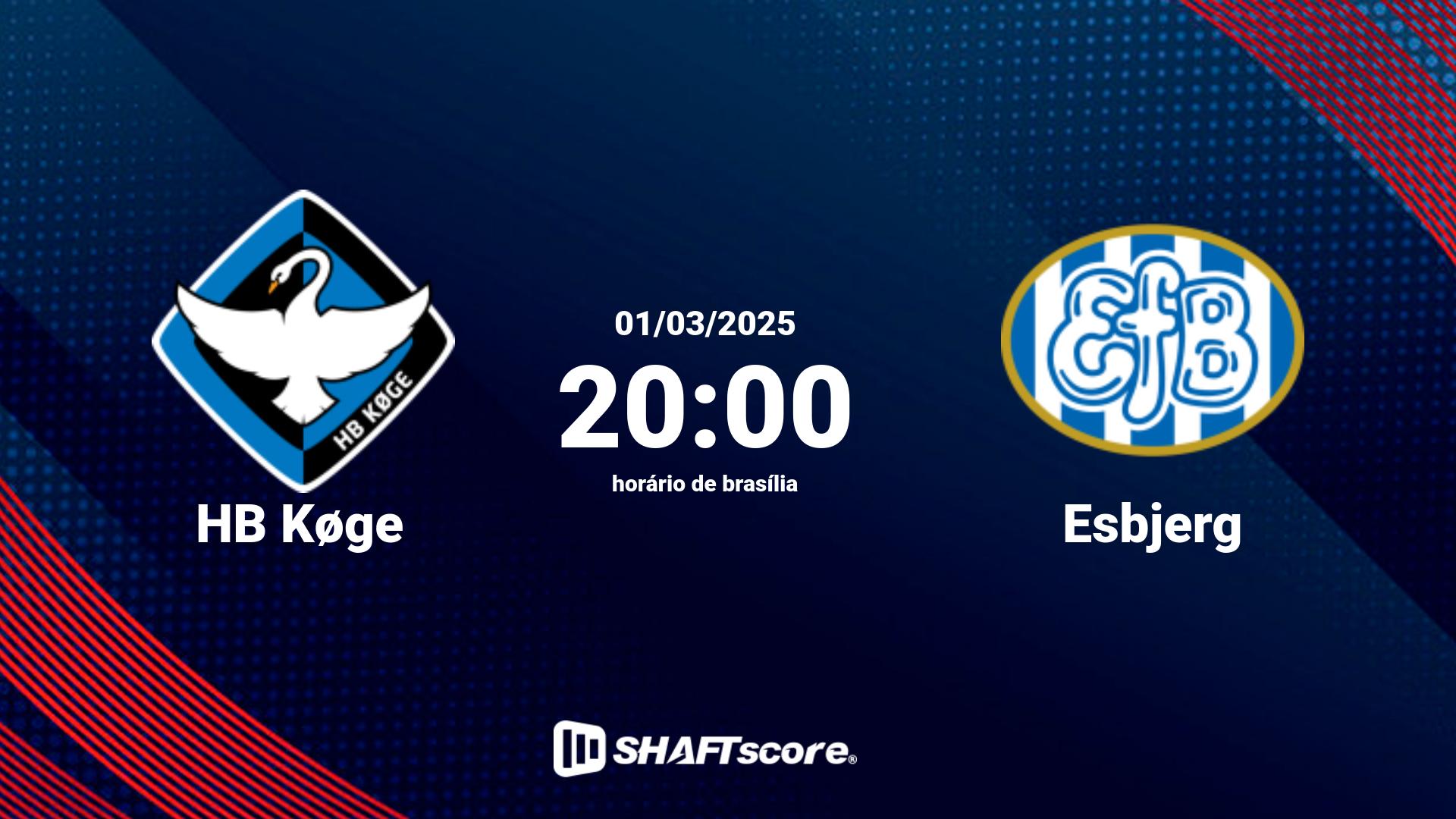 Estatísticas do jogo HB Køge vs Esbjerg 01.03 20:00