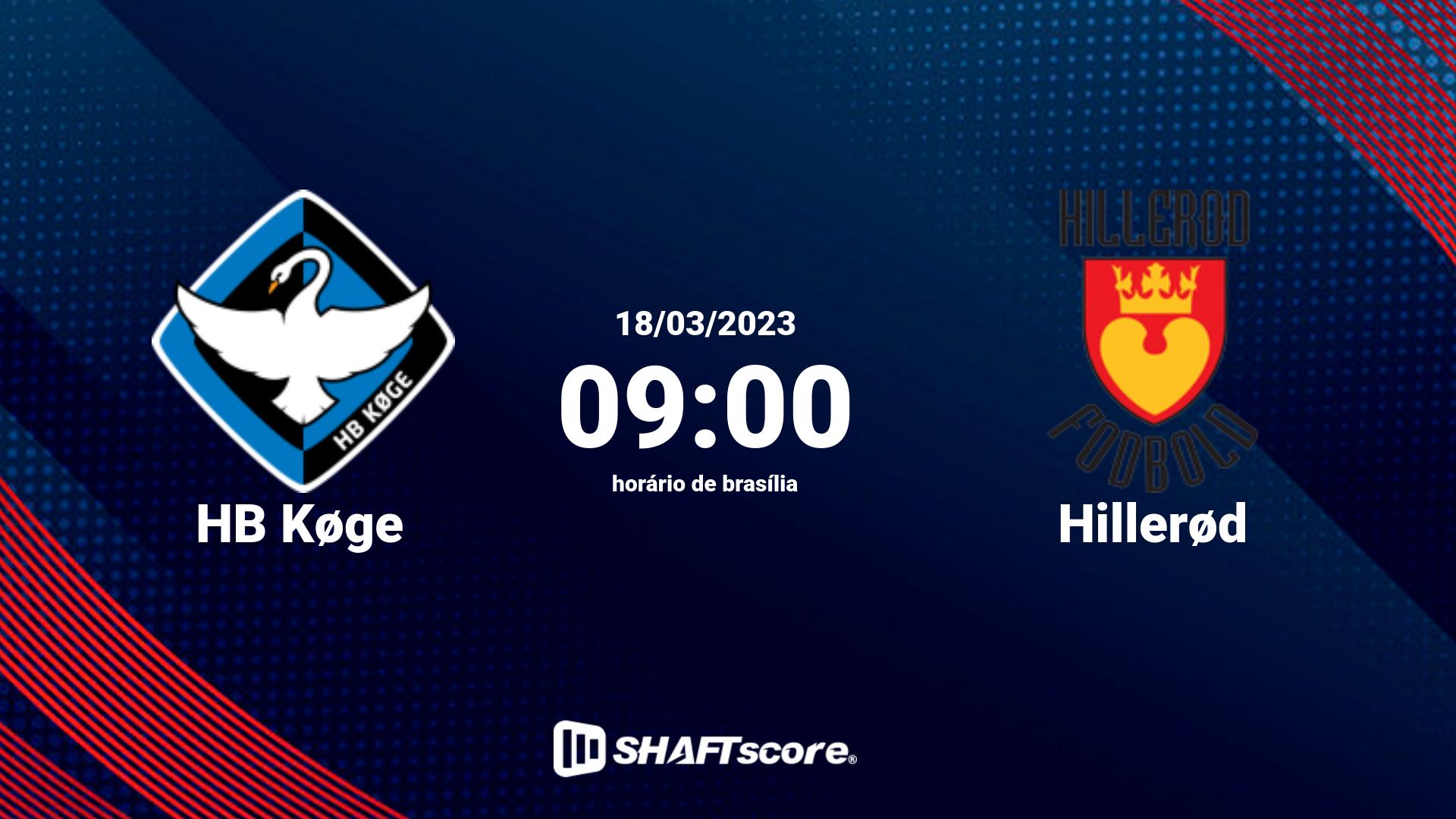 Estatísticas do jogo HB Køge vs Hillerød 18.03 09:00