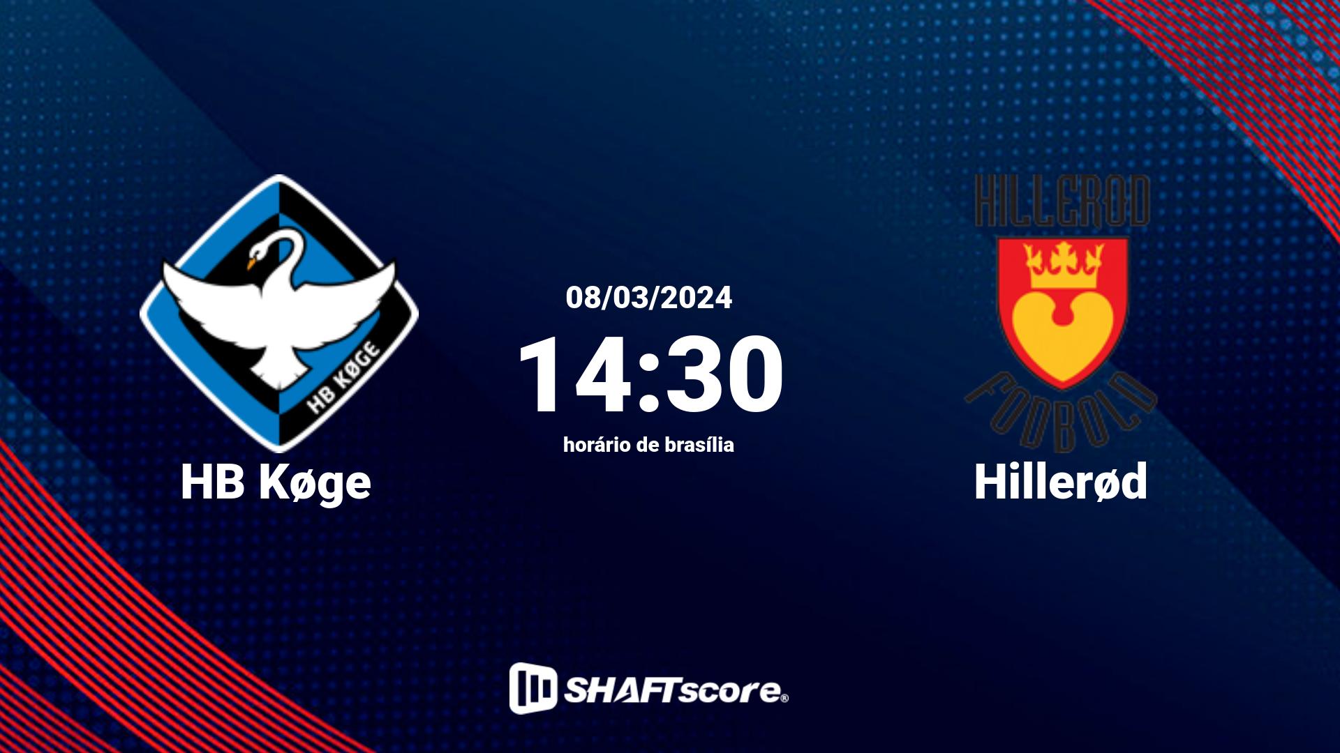 Estatísticas do jogo HB Køge vs Hillerød 08.03 14:30