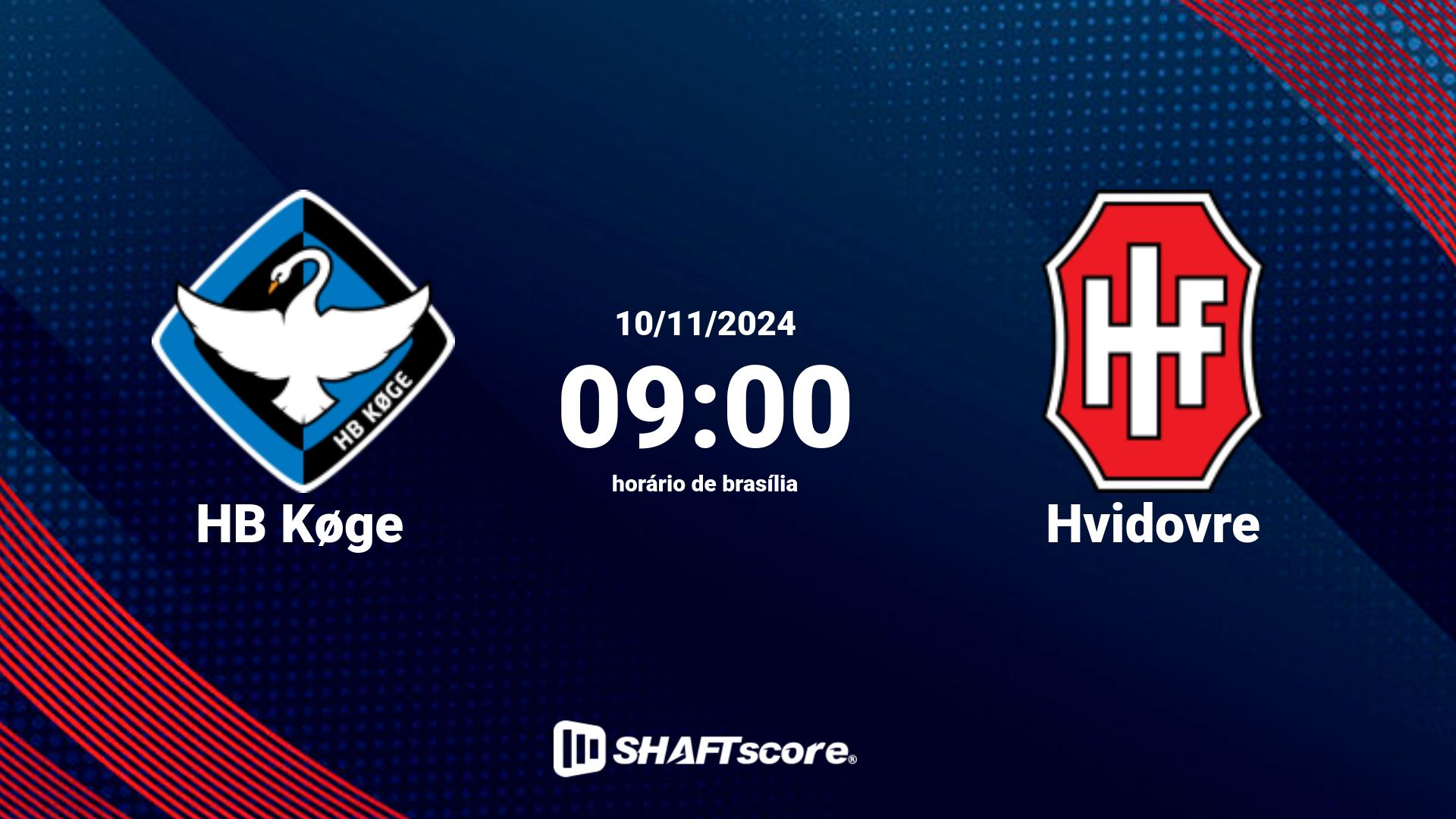 Estatísticas do jogo HB Køge vs Hvidovre 10.11 09:00