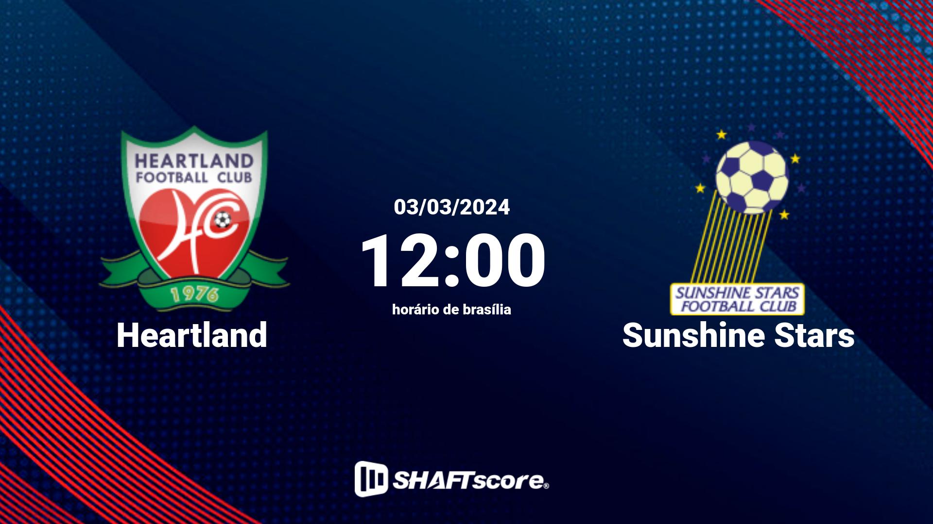 Estatísticas do jogo Heartland vs Sunshine Stars 03.03 12:00