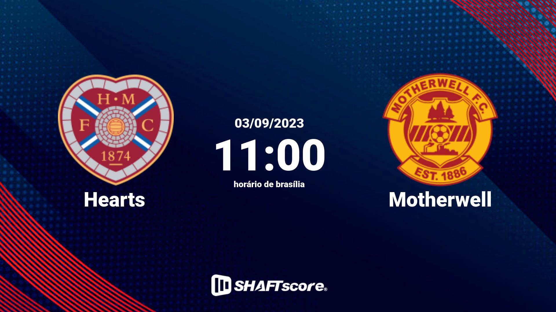 Estatísticas do jogo Hearts vs Motherwell 03.09 11:00