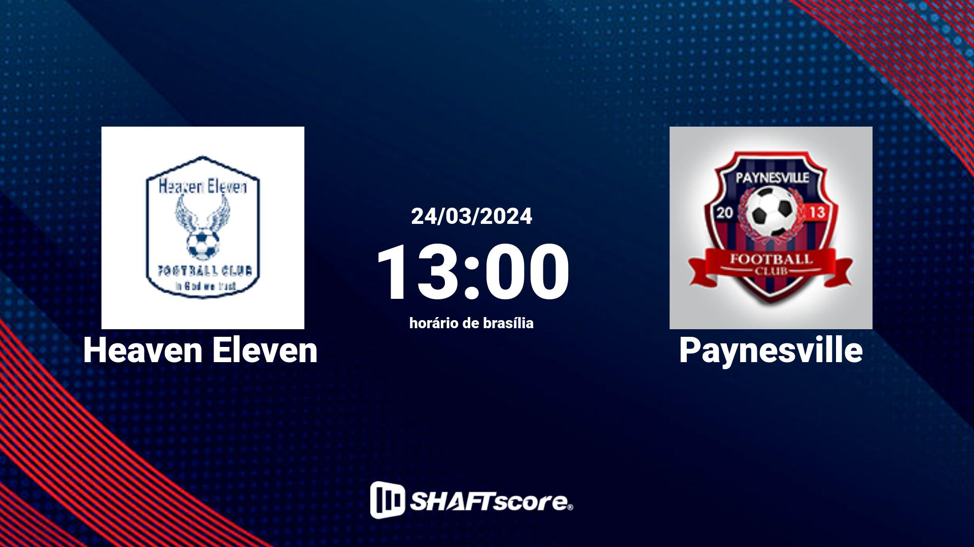 Estatísticas do jogo Heaven Eleven vs Paynesville 24.03 13:00