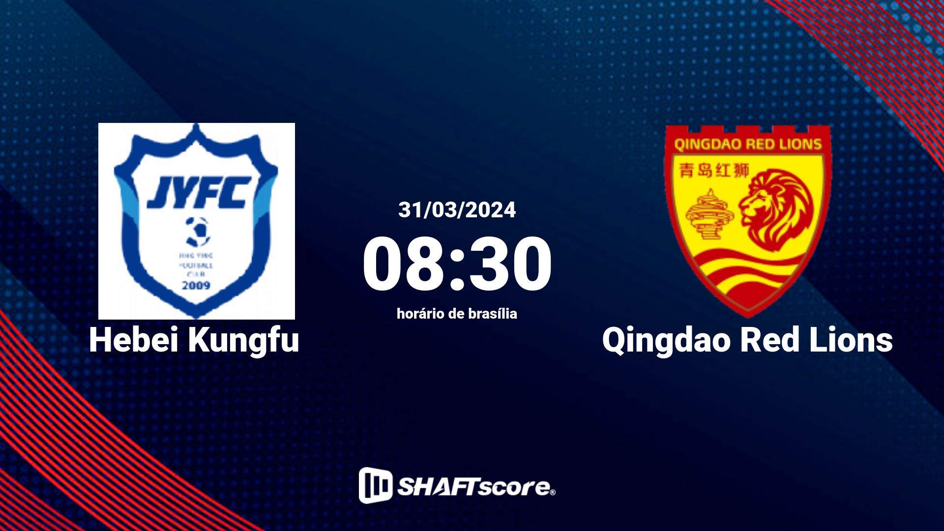 Estatísticas do jogo Hebei Kungfu vs Qingdao Red Lions 31.03 08:30