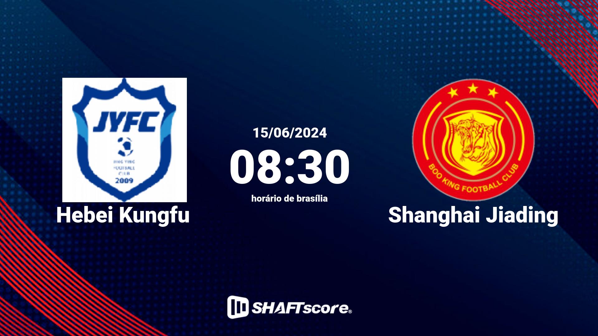 Estatísticas do jogo Hebei Kungfu vs Shanghai Jiading 15.06 08:30