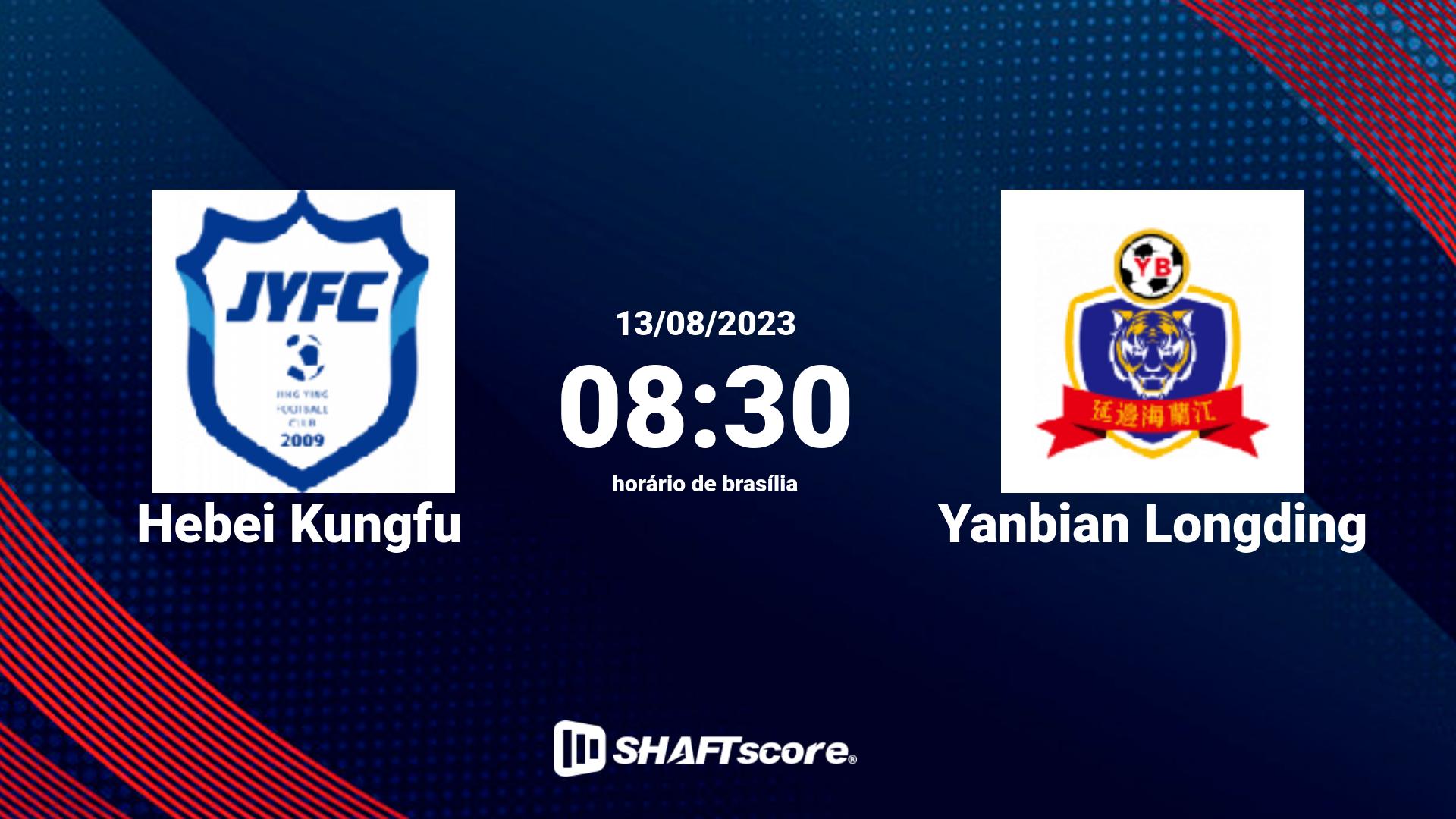 Estatísticas do jogo Hebei Kungfu vs Yanbian Longding 13.08 08:30