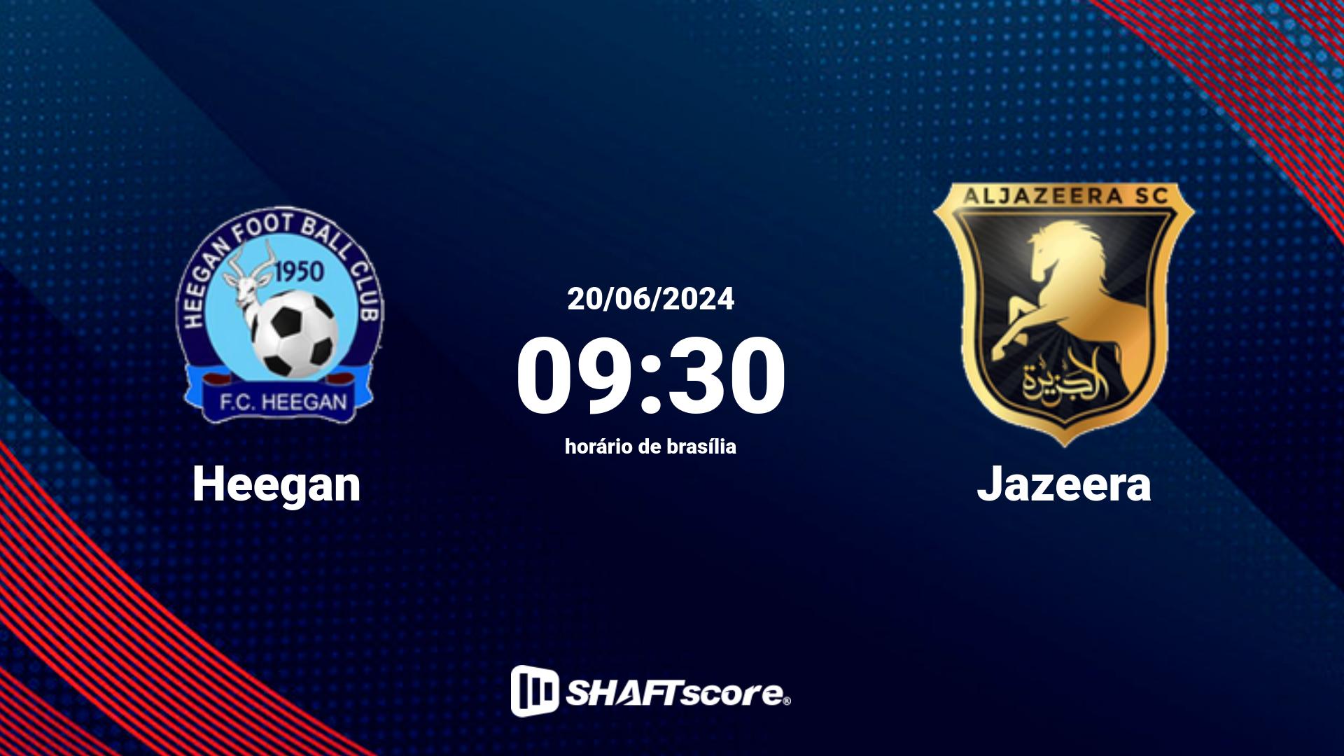 Estatísticas do jogo Heegan vs Jazeera 20.06 09:30