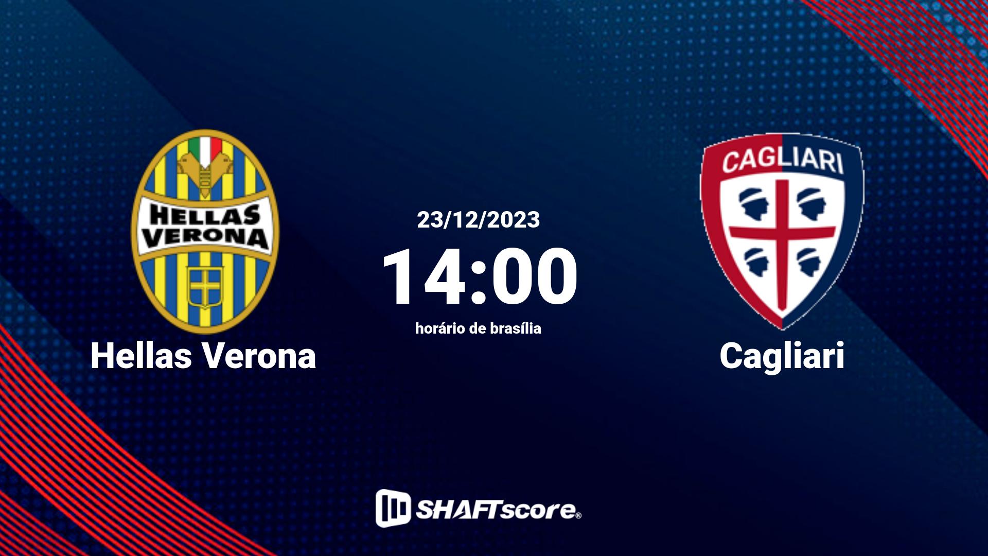 Estatísticas do jogo Hellas Verona vs Cagliari 23.12 14:00