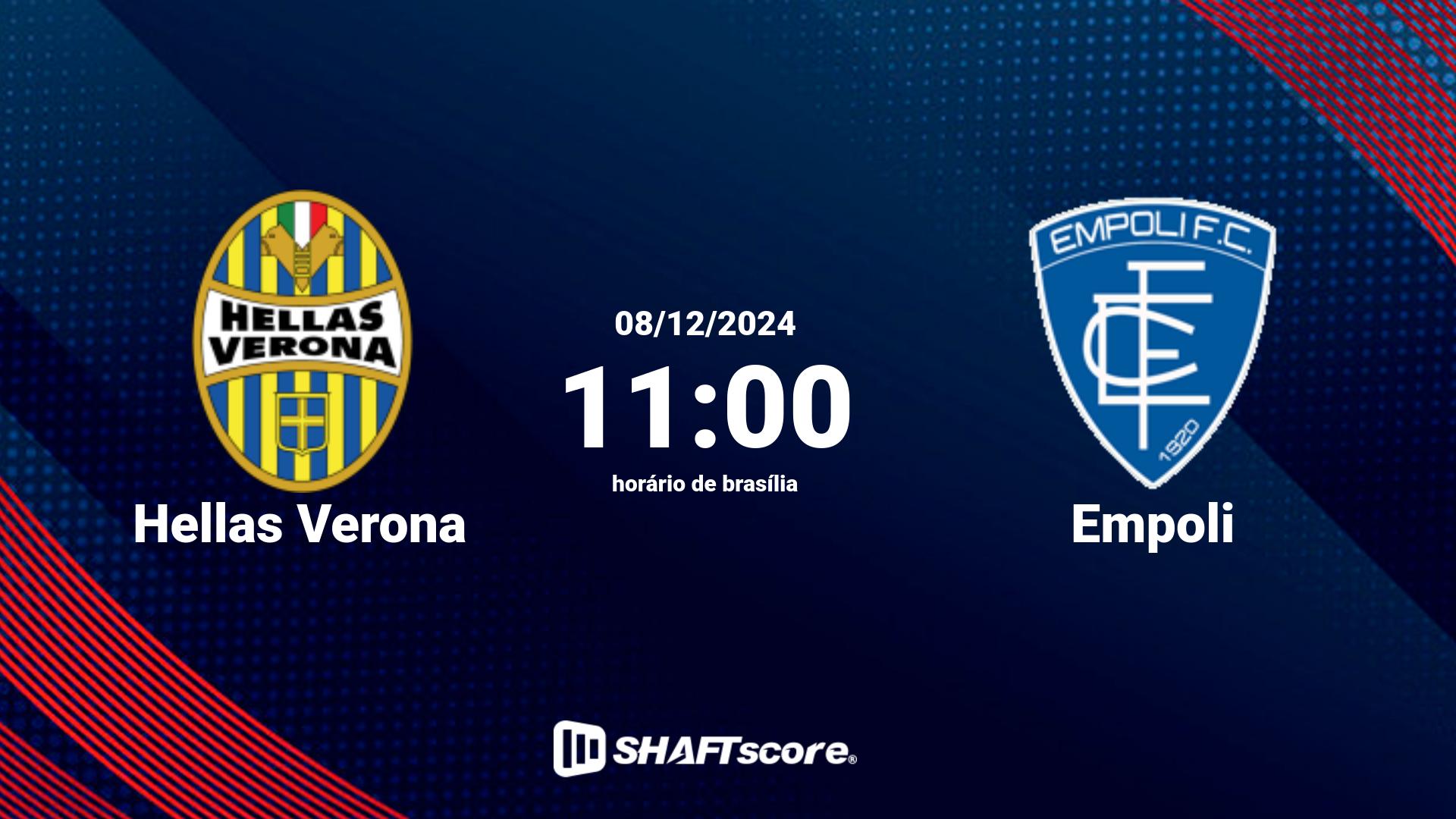 Estatísticas do jogo Hellas Verona vs Empoli 08.12 11:00