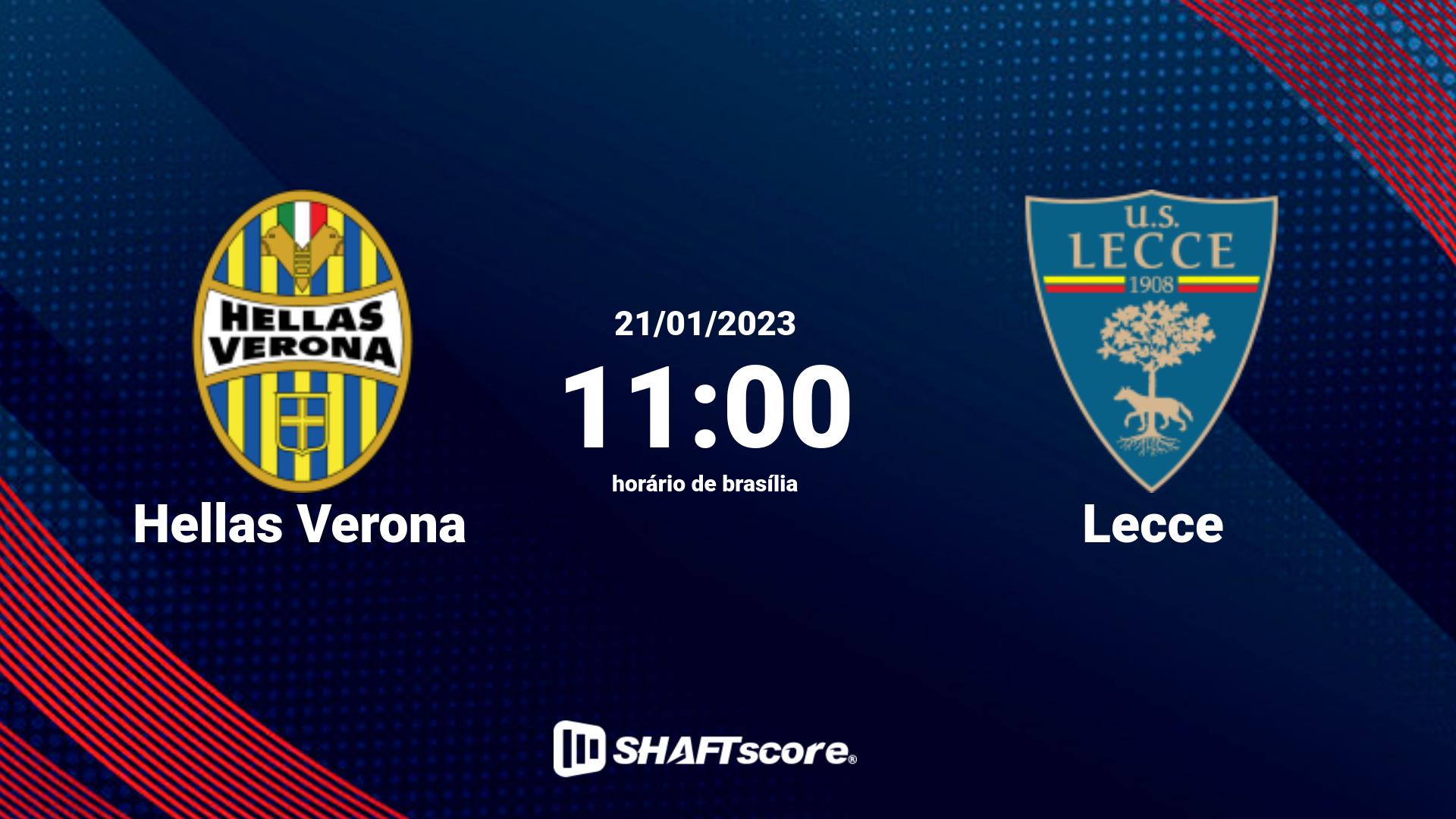 Estatísticas do jogo Hellas Verona vs Lecce 21.01 11:00