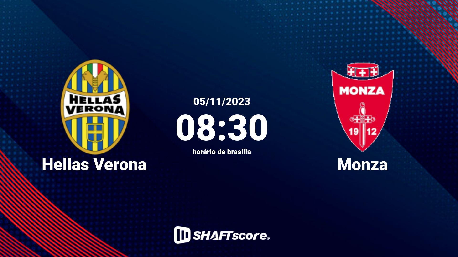 Estatísticas do jogo Hellas Verona vs Monza 05.11 08:30