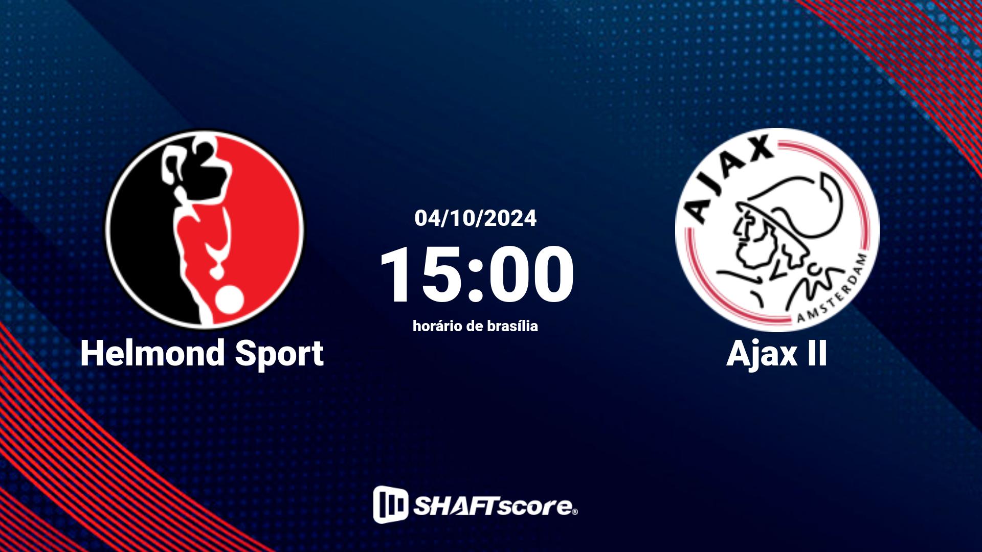 Estatísticas do jogo Helmond Sport vs Ajax II 04.10 15:00