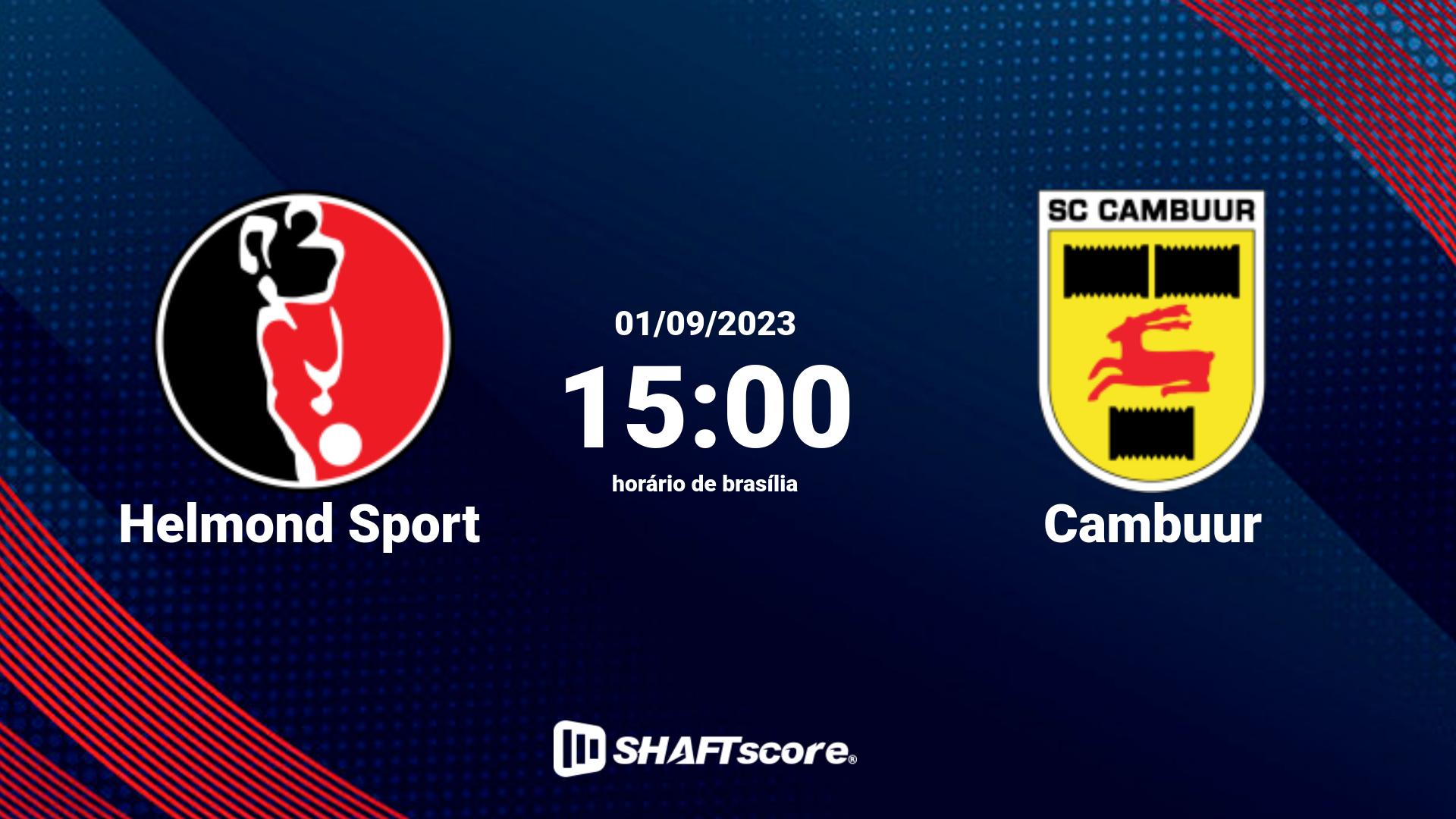 Estatísticas do jogo Helmond Sport vs Cambuur 01.09 15:00