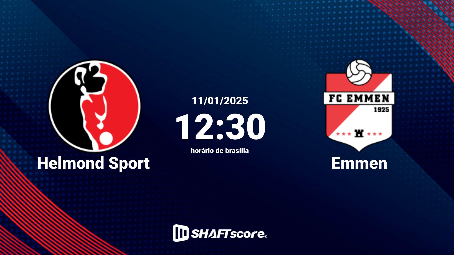 Estatísticas do jogo Helmond Sport vs Emmen 11.01 12:30