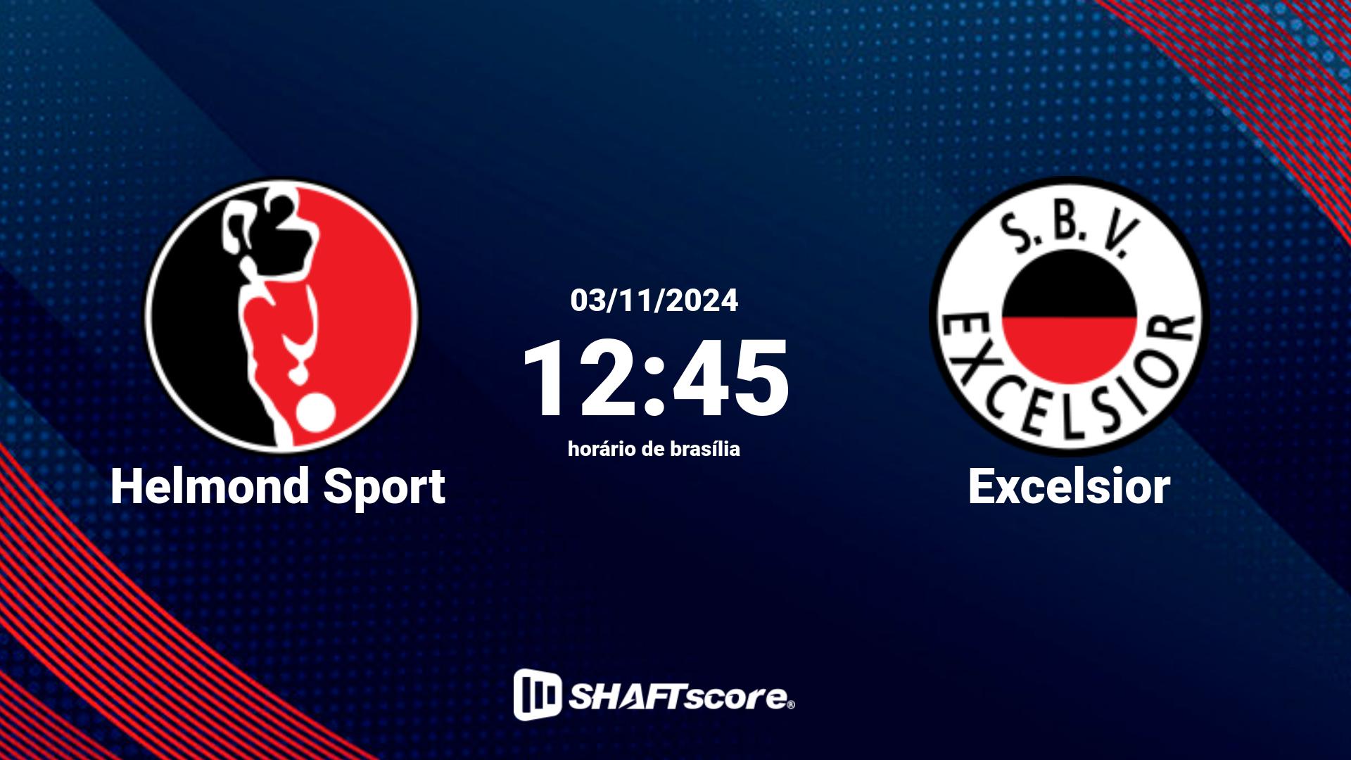 Estatísticas do jogo Helmond Sport vs Excelsior 03.11 12:45