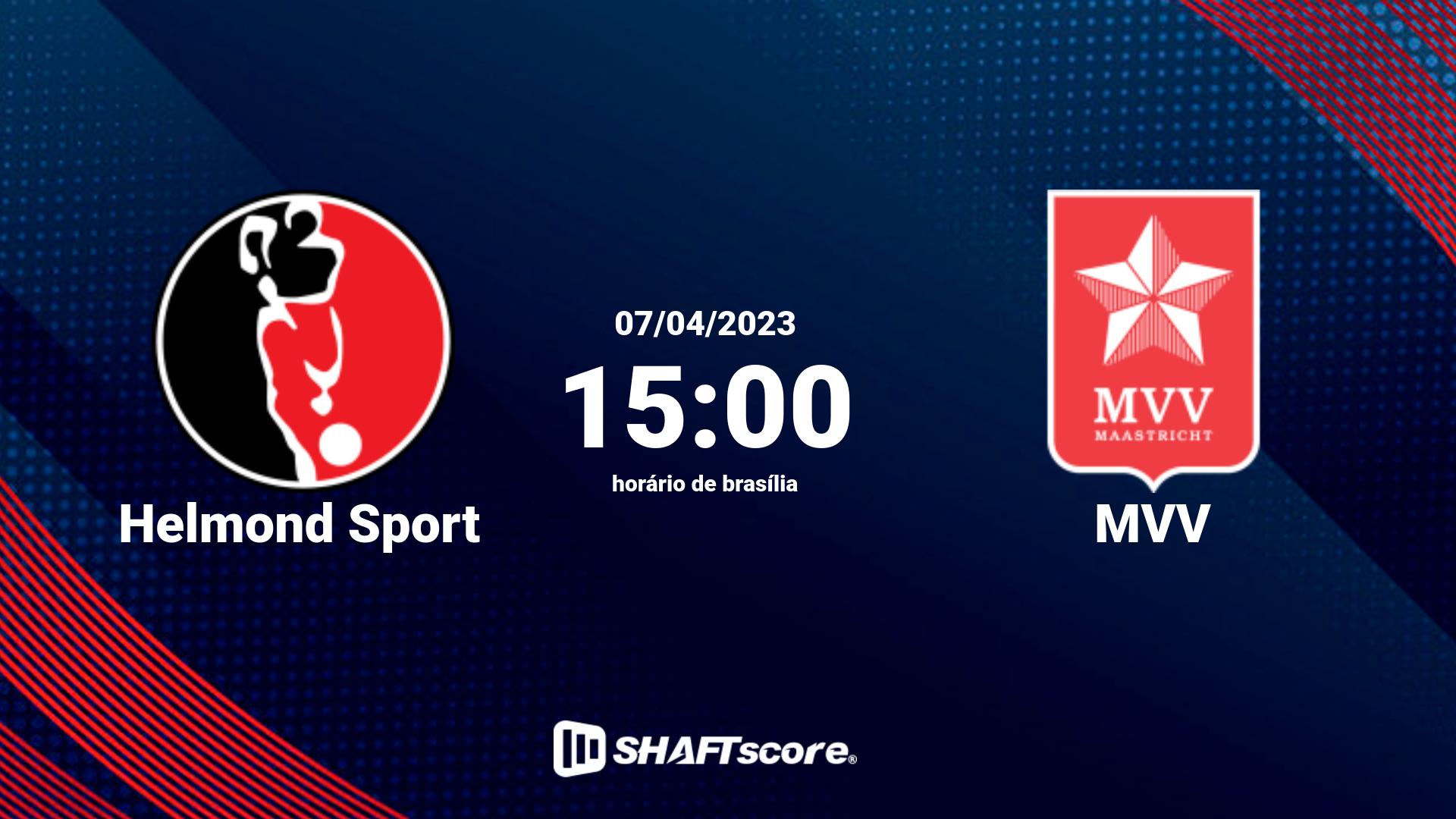 Estatísticas do jogo Helmond Sport vs MVV 07.04 15:00