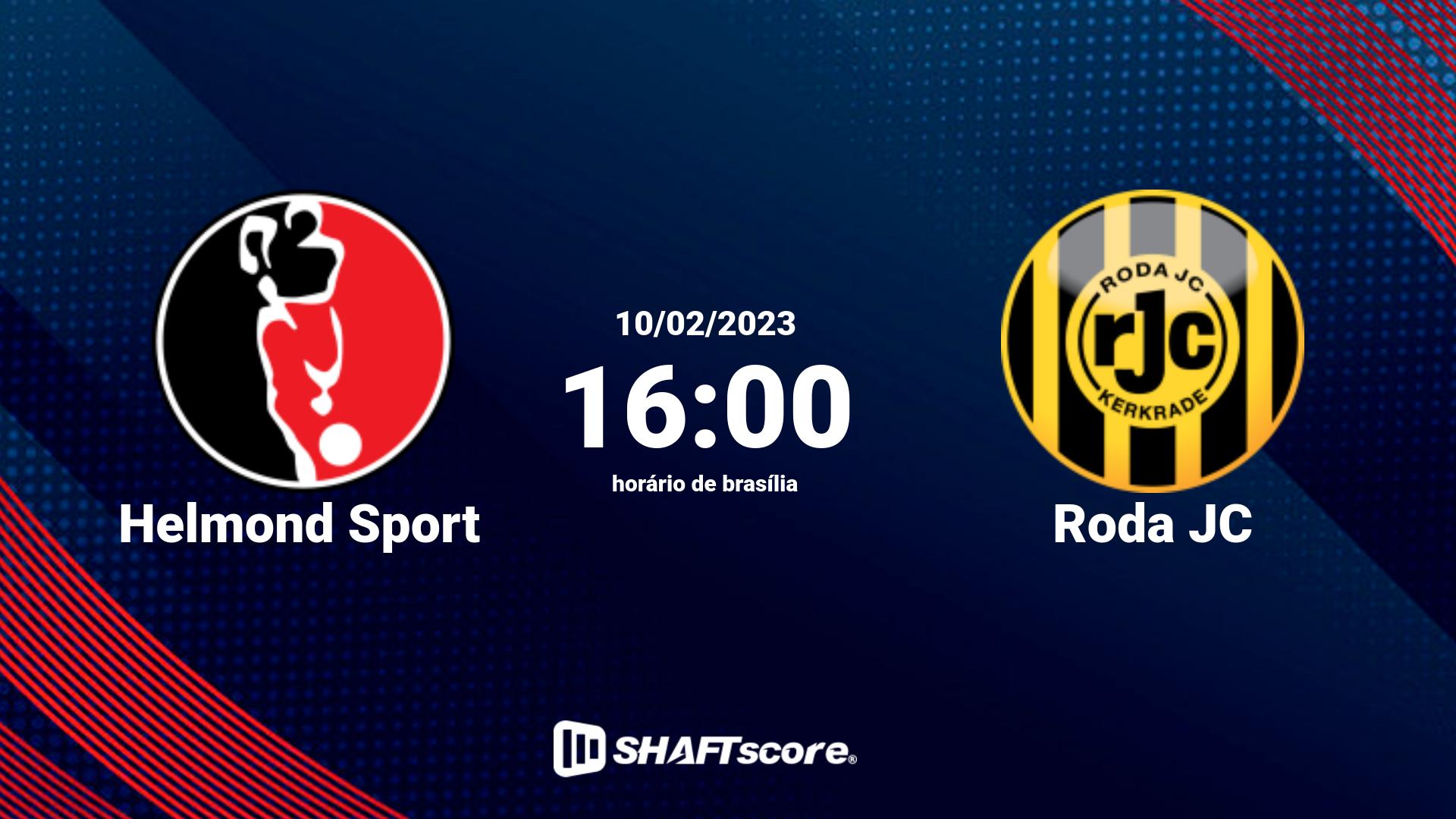 Estatísticas do jogo Helmond Sport vs Roda JC 10.02 16:00