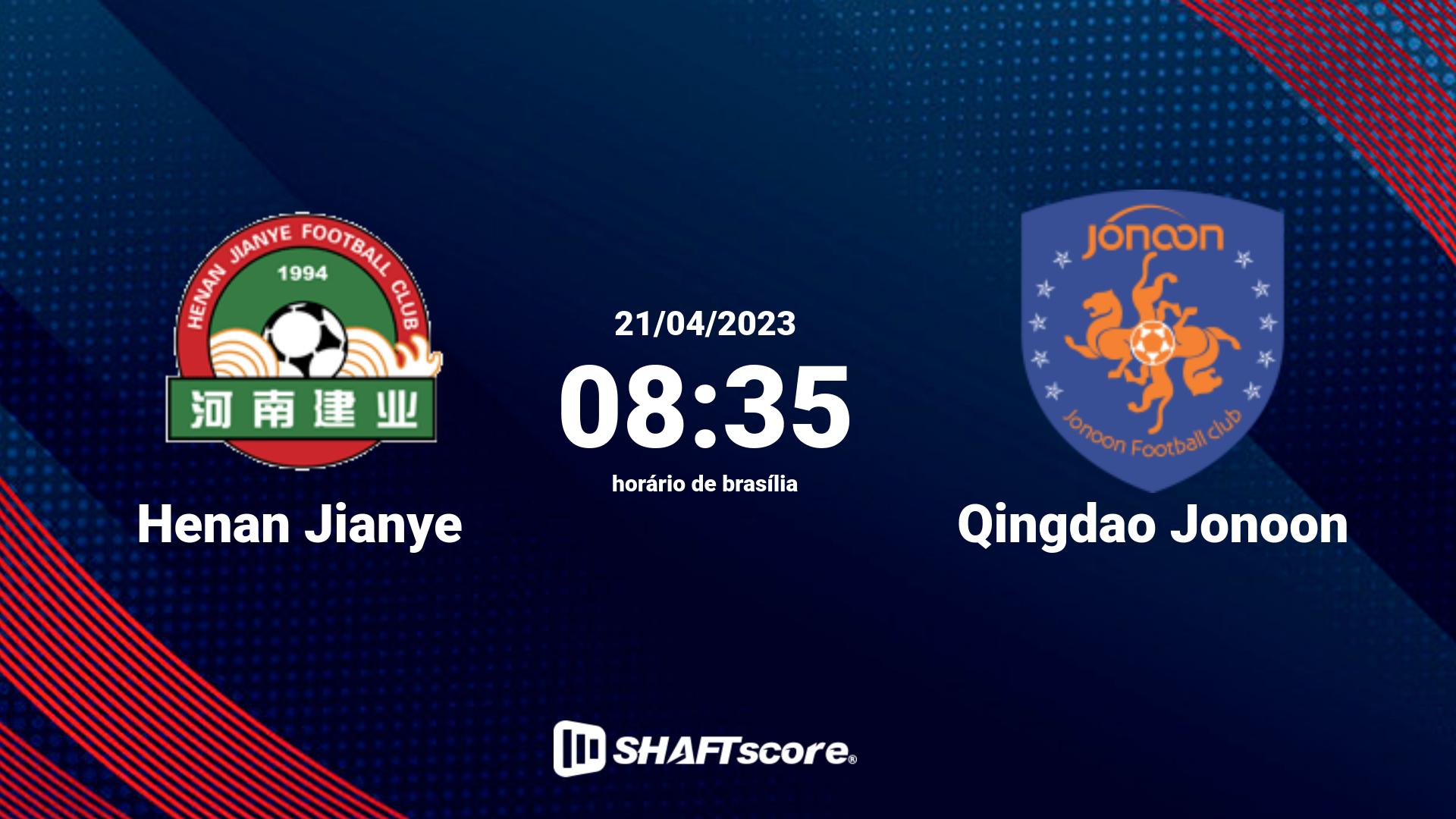 Estatísticas do jogo Henan Jianye vs Qingdao Jonoon 21.04 08:35