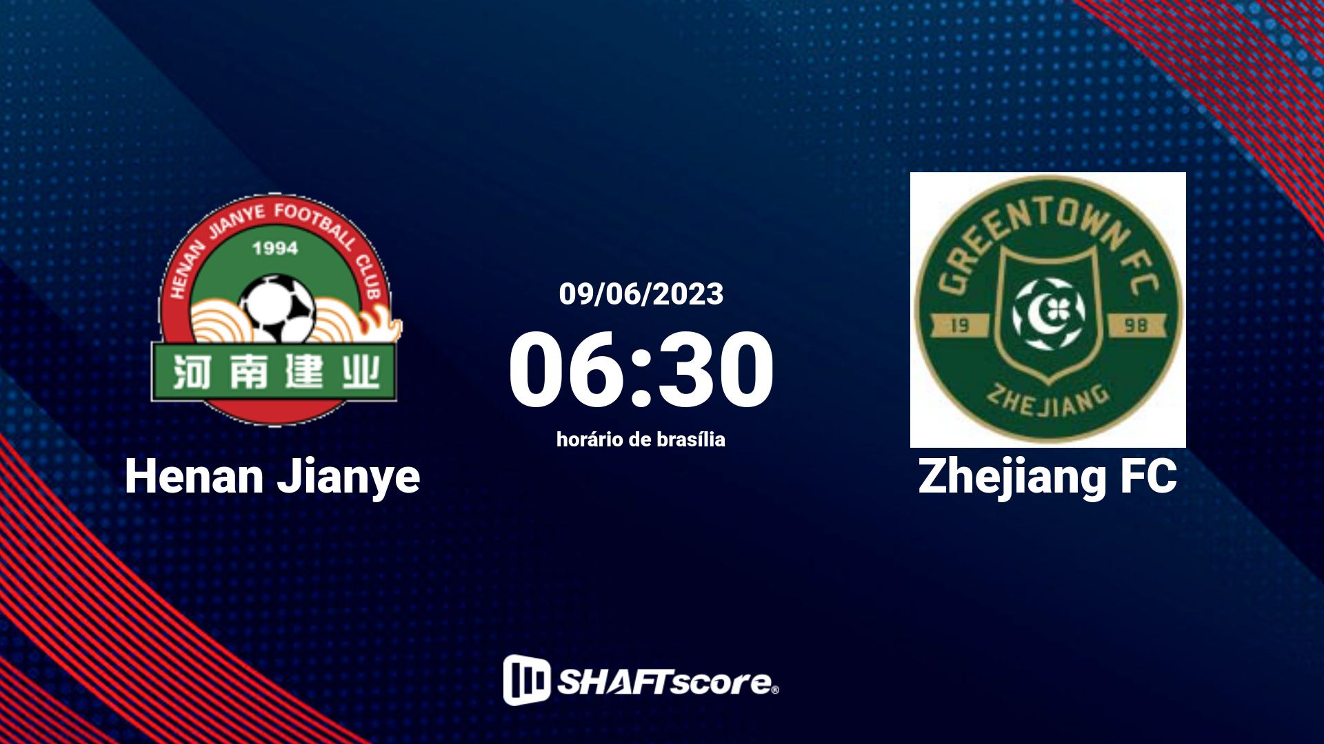 Estatísticas do jogo Henan Jianye vs Zhejiang FC 09.06 06:30